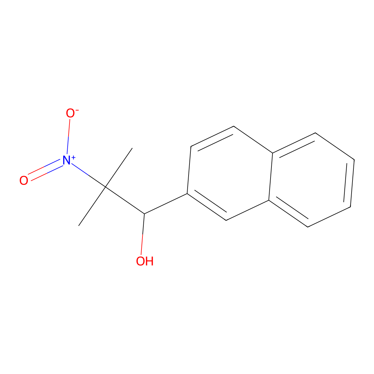 2-Methyl-1-(naphthalen-2-YL)-2-nitropropan-1-OL molecular structure, CAS 77740-81-9