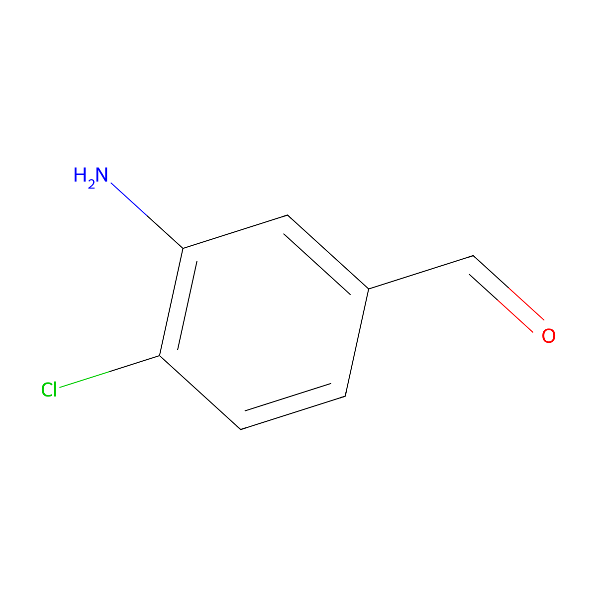 3-Amino-4-chlorobenzaldehyde molecular structure, CAS 77740-83-1