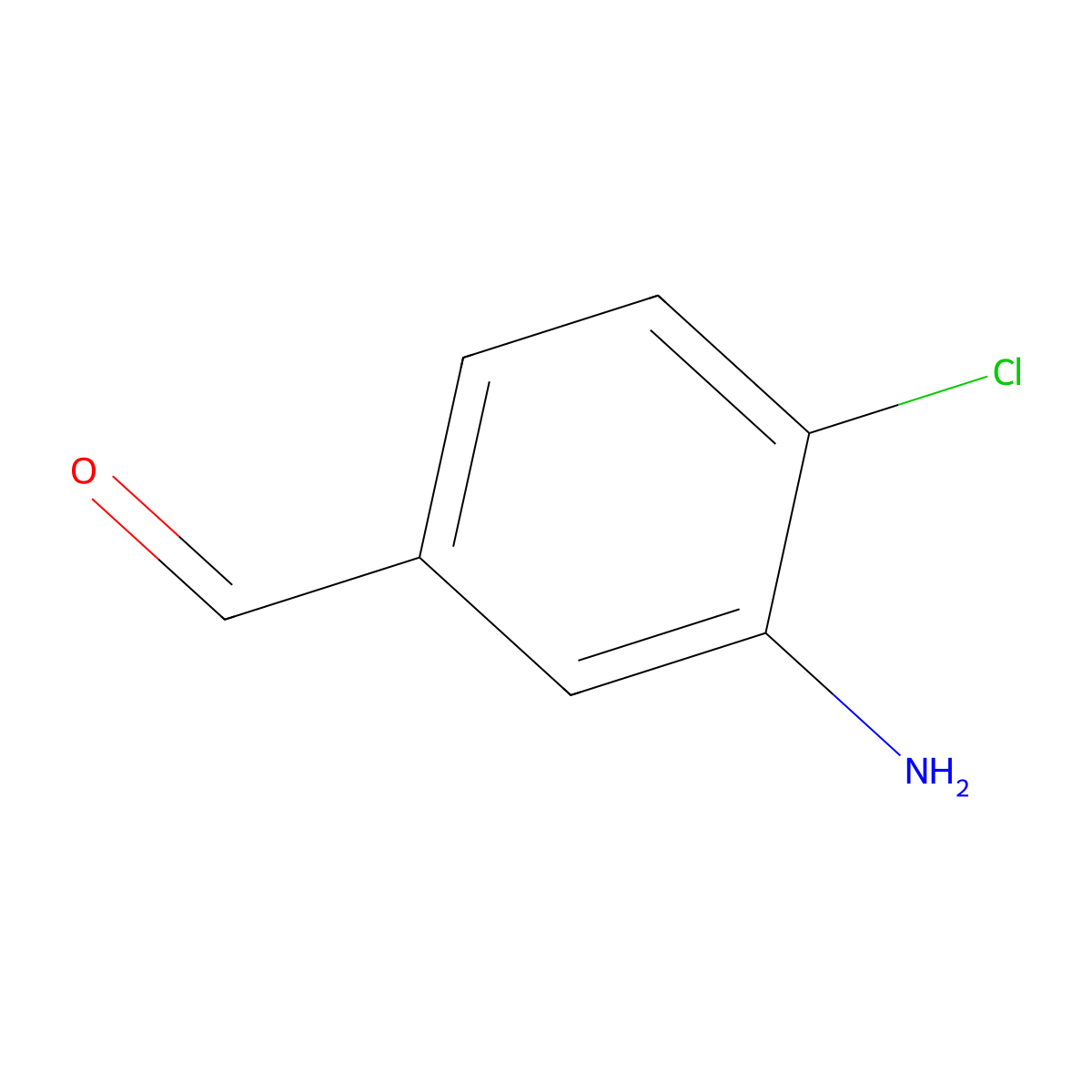 3-Amino-4-chlorobenzaldehyde molecular structure, CAS 77740-83-1