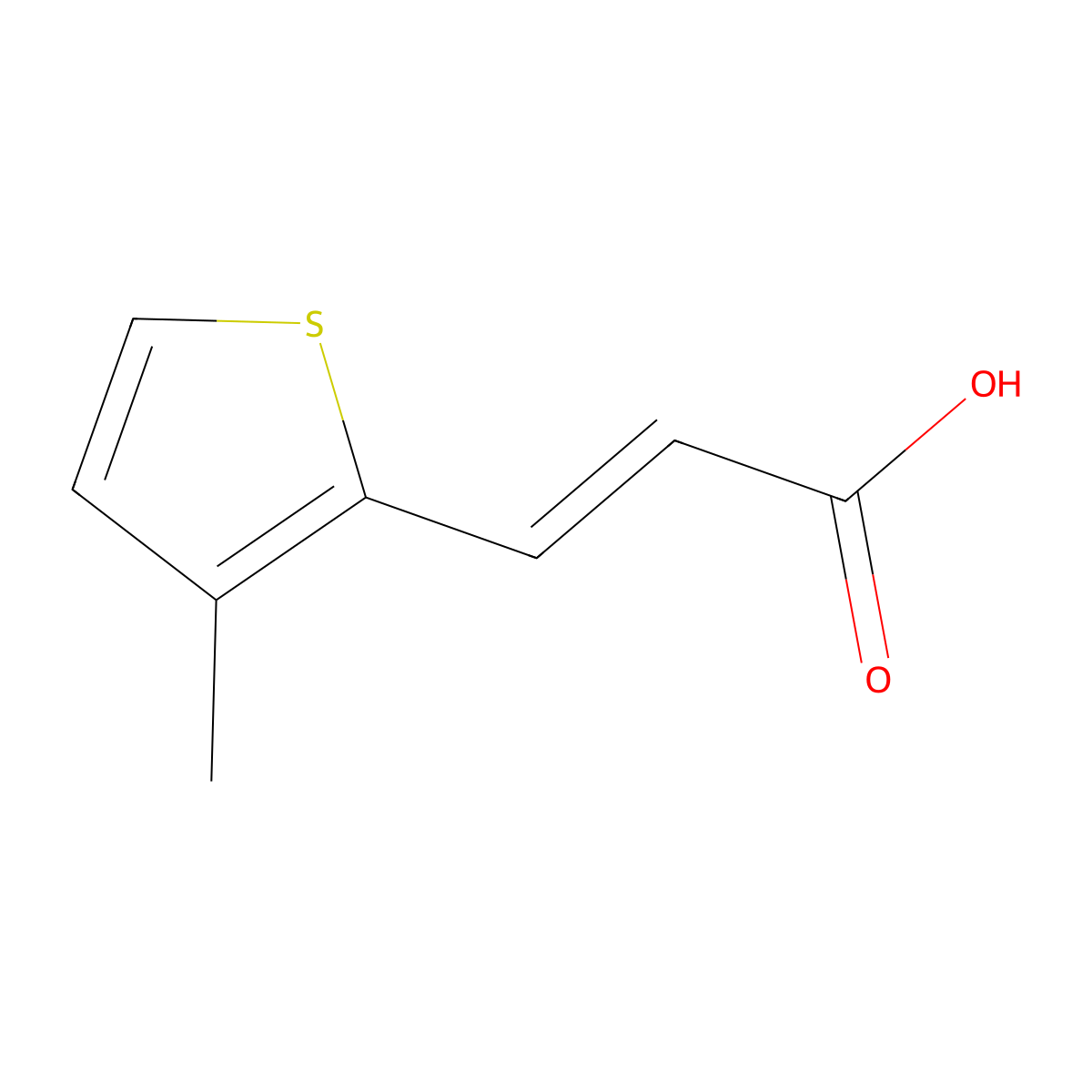 3-(3-Methyl-2-thienyl)acrylic acid molecular structure, CAS 77741-66-3