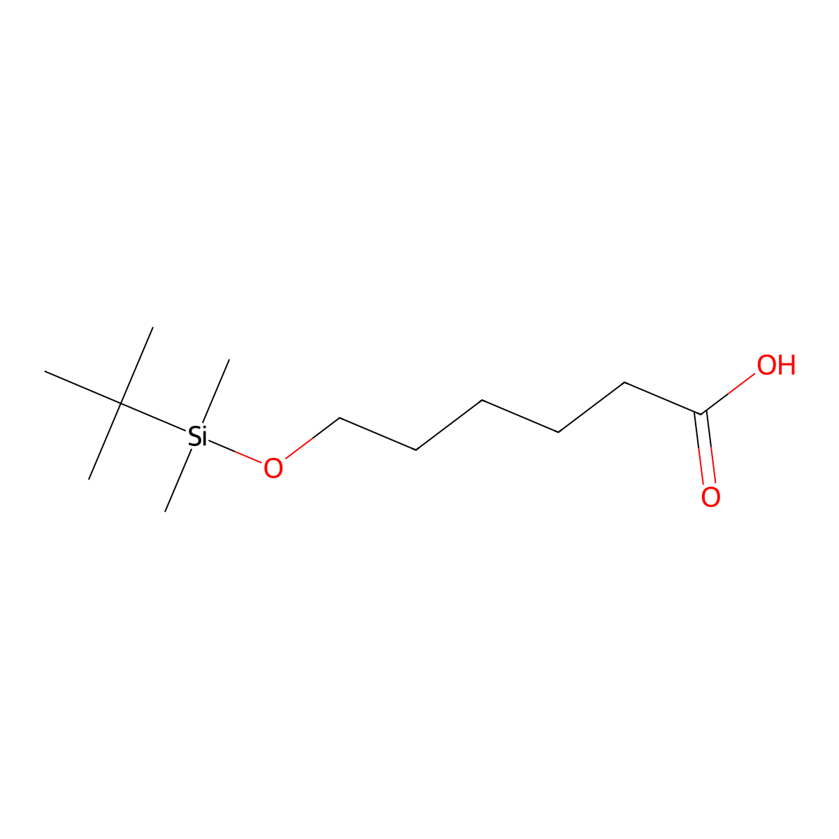 6-[(Tert-butyldimethylsilyl)oxy]hexanoic acid molecular structure, CAS 77744-44-6