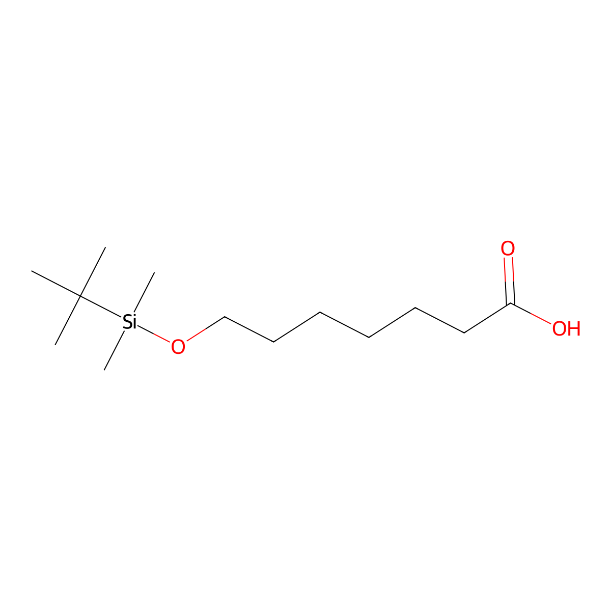 Heptanoic acid, 7-t-butyldimethylsilyloxy- molecular structure, CAS 77744-45-7