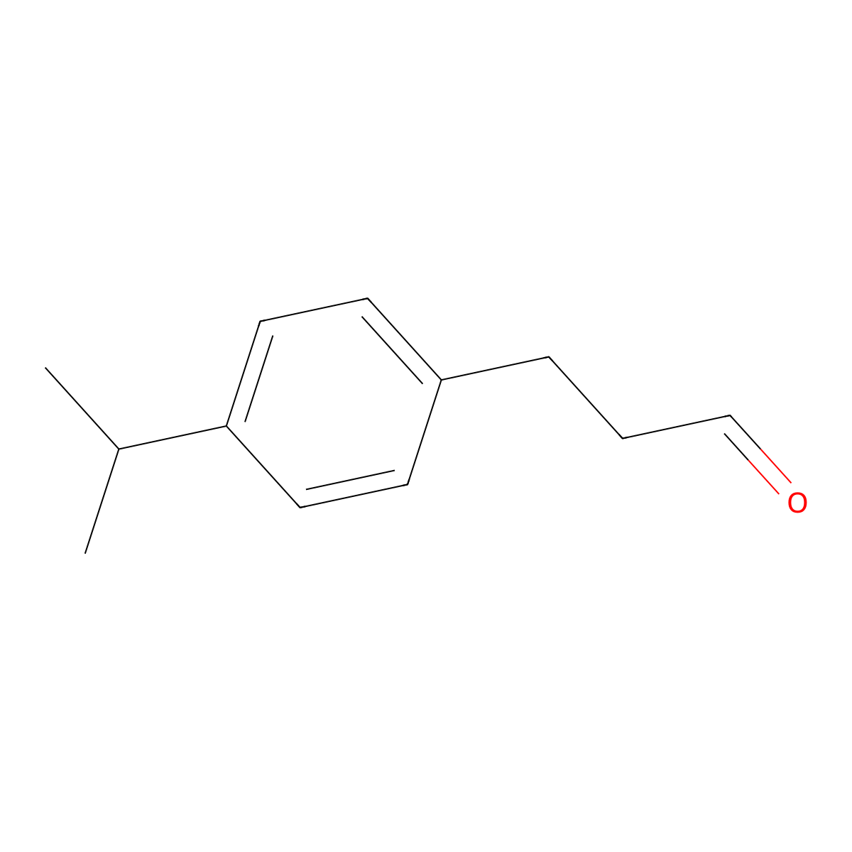 Cuminyl acetaldehyde molecular structure, CAS 7775-00-0