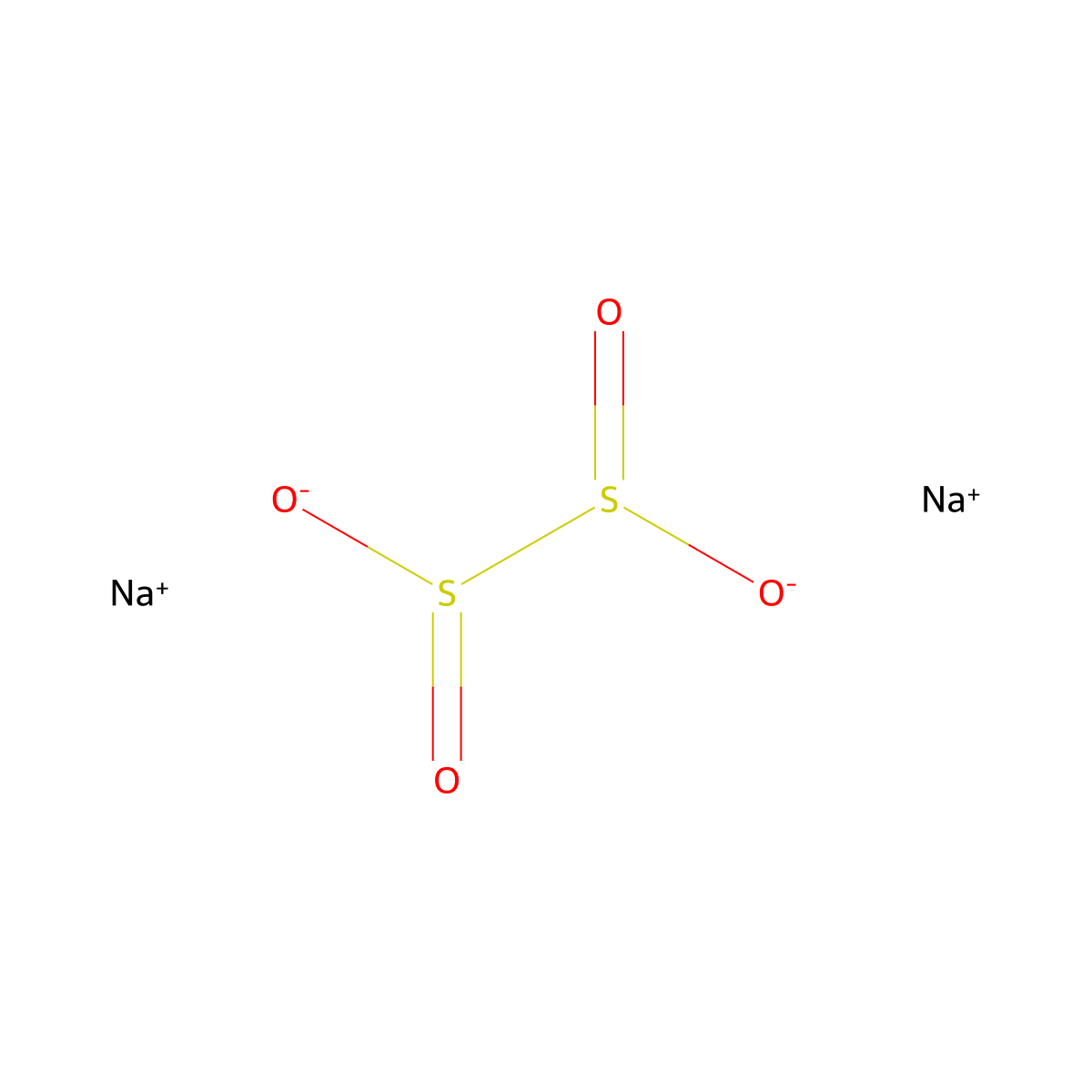 Sodium Dithionite molecular structure, CAS 7775-14-6