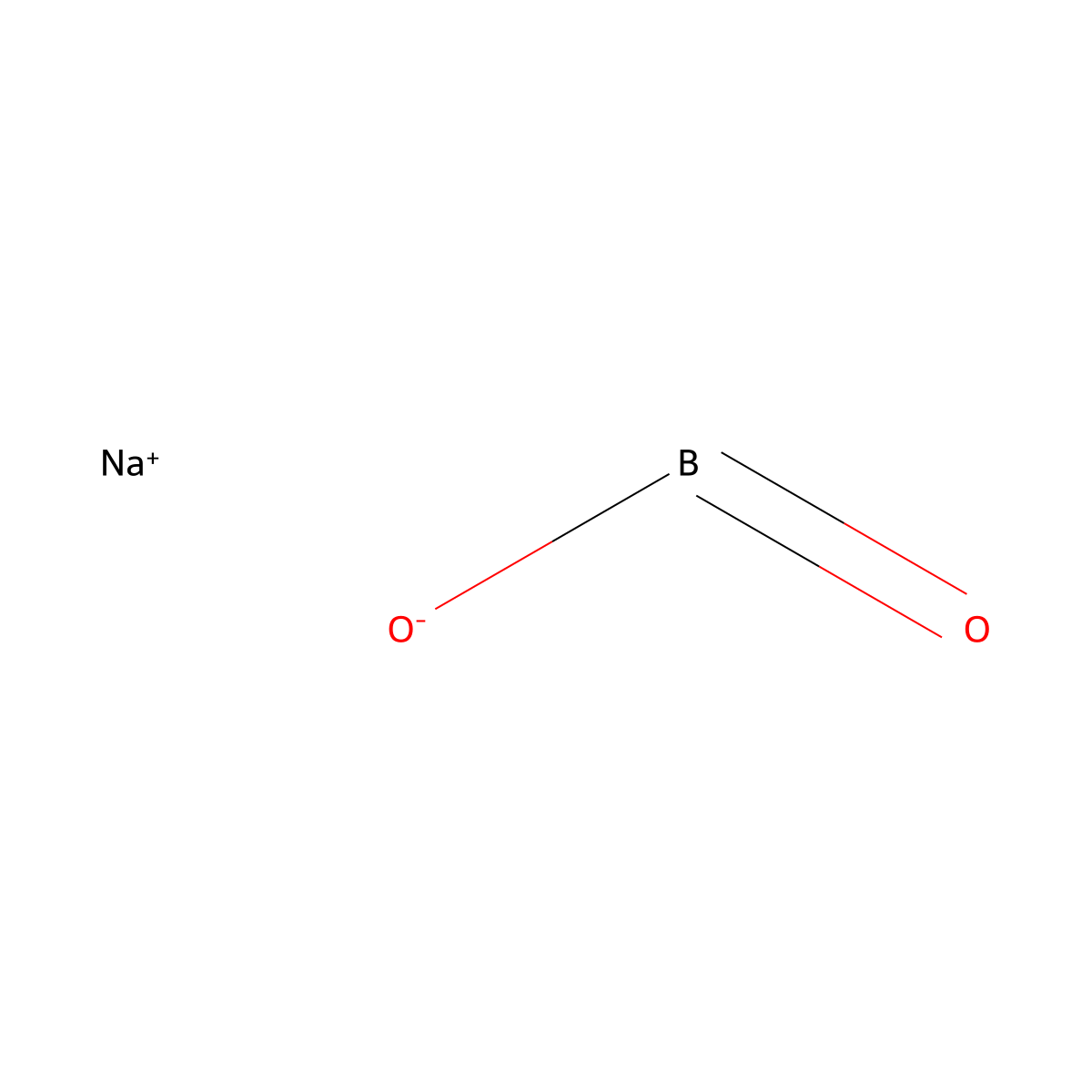 Sodium metaborate molecular structure, CAS 7775-19-1