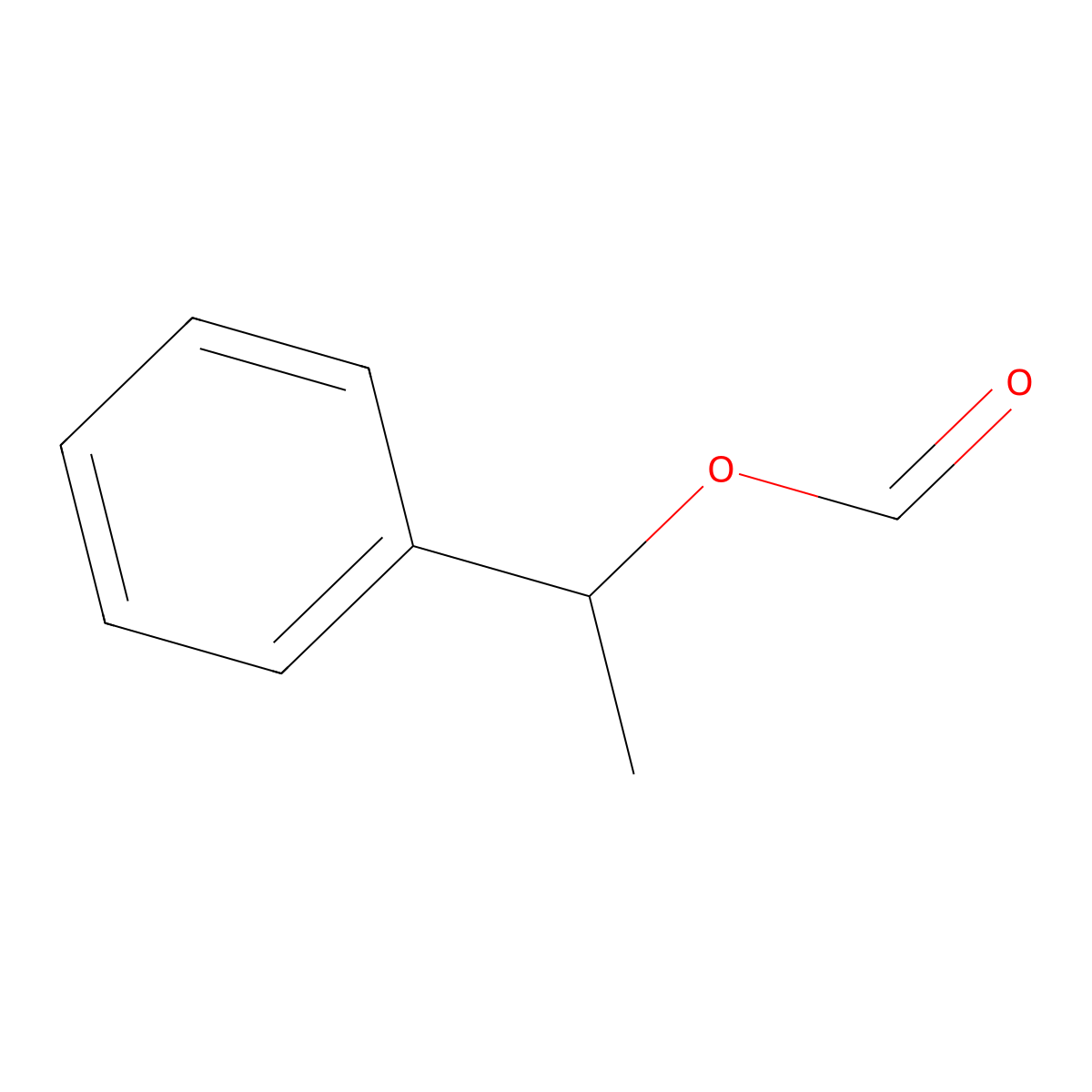 alpha-Methylbenzyl formate molecular structure, CAS 7775-38-4