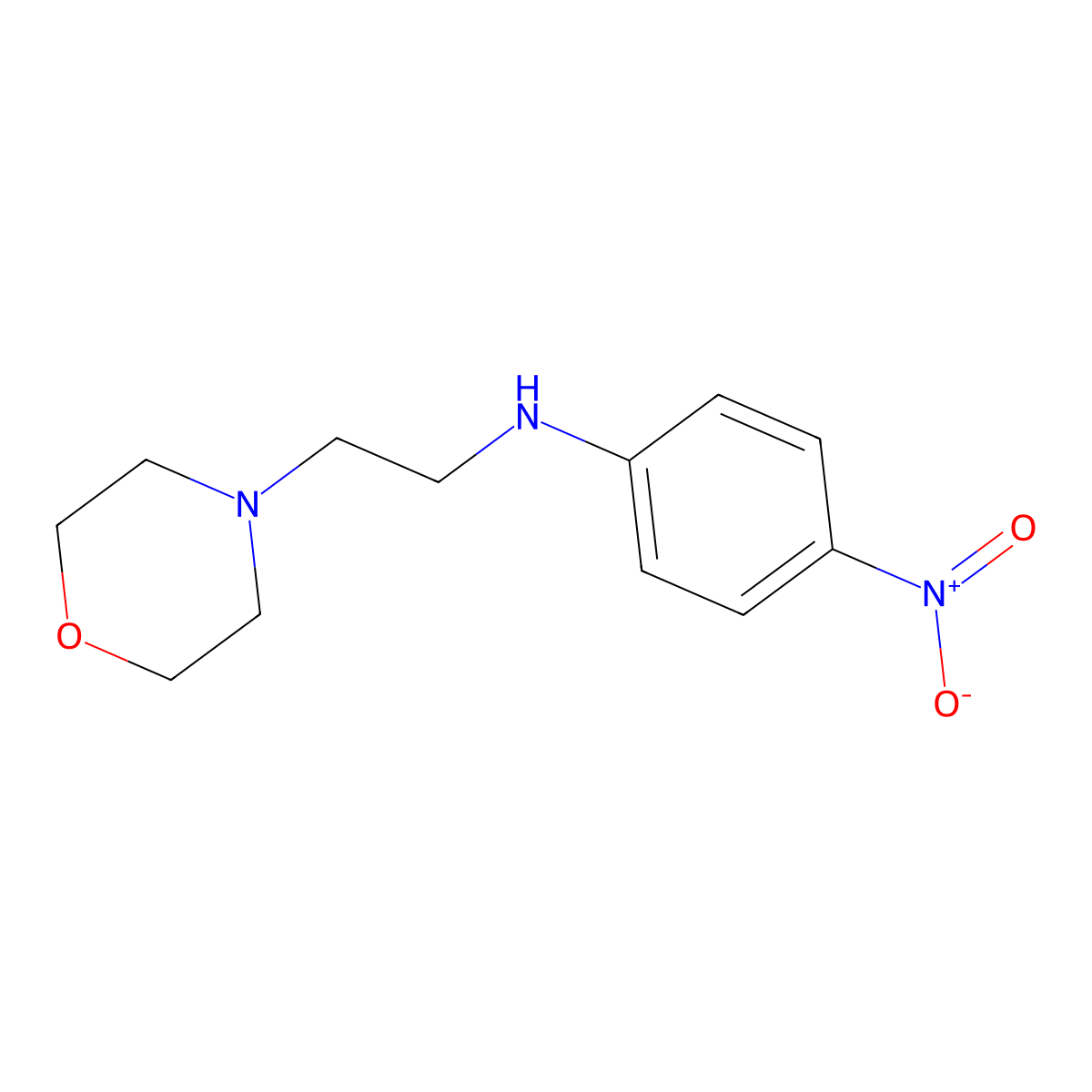 N-(2-Morpholinoethyl)-4-nitroaniline molecular structure, CAS 77755-81-8