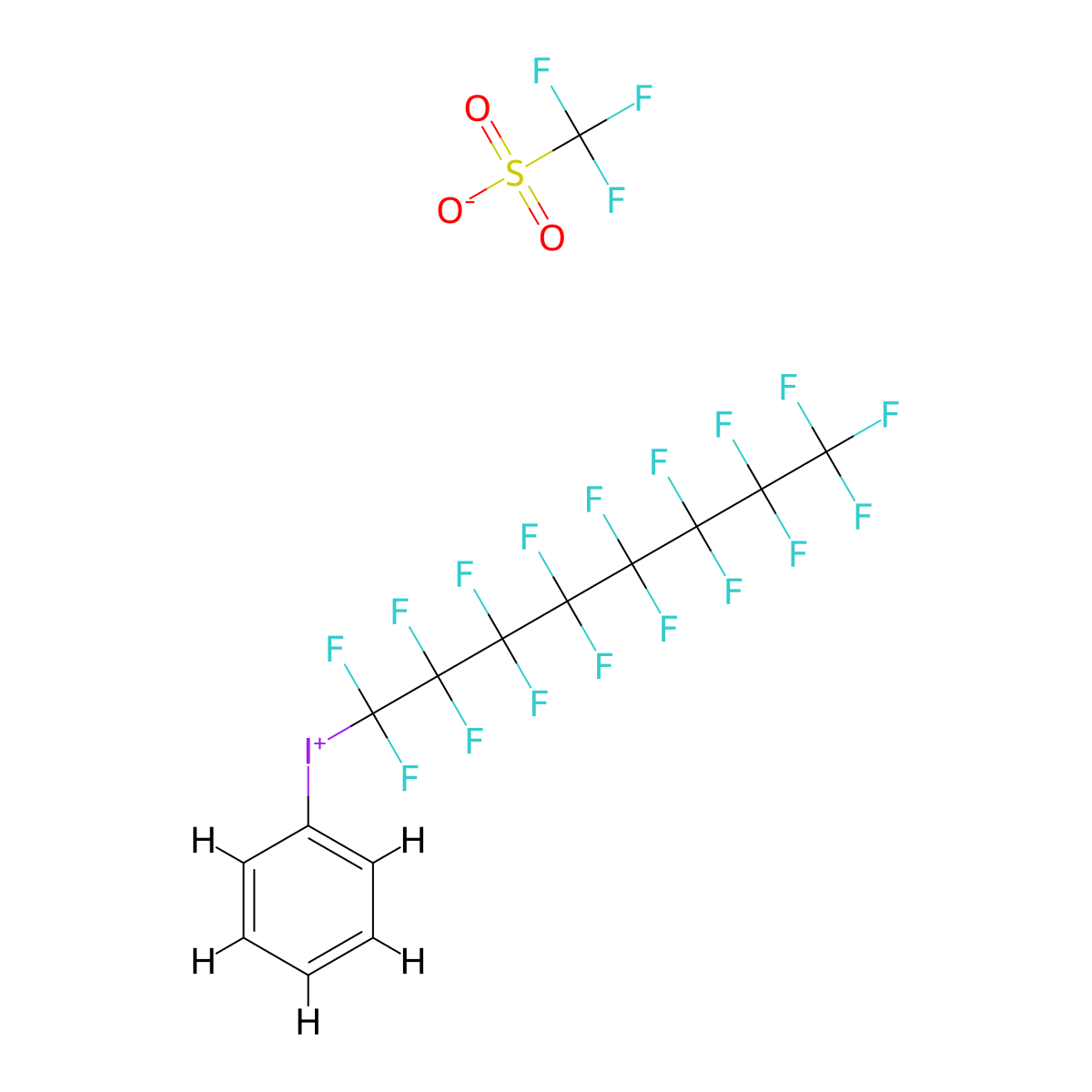 (Perfluoro-n-octyl)phenyliodonium Trifluoromethanesulfonate molecular structure, CAS 77758-89-5