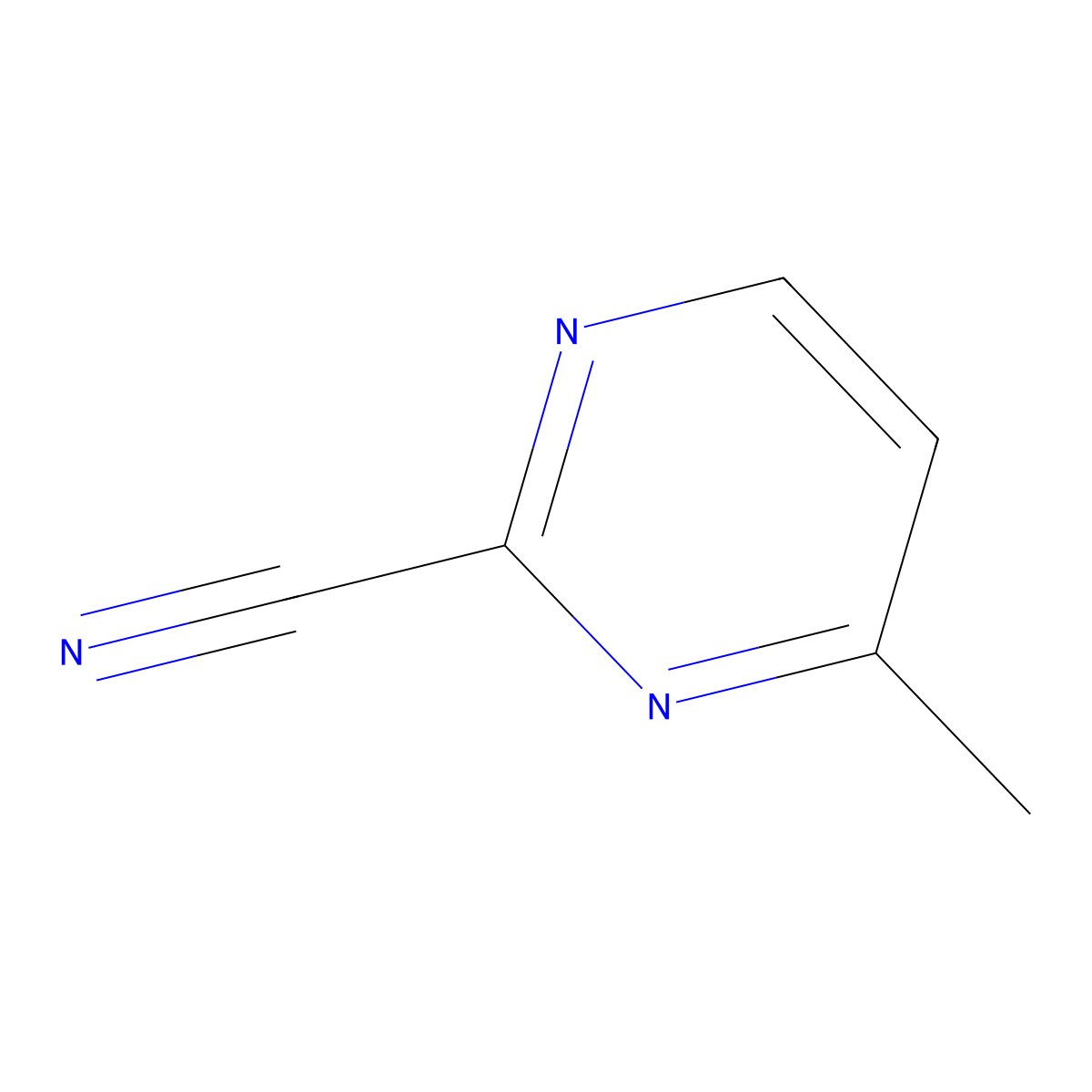 4-Methylpyrimidine-2-carbonitrile molecular structure, CAS 77768-02-6