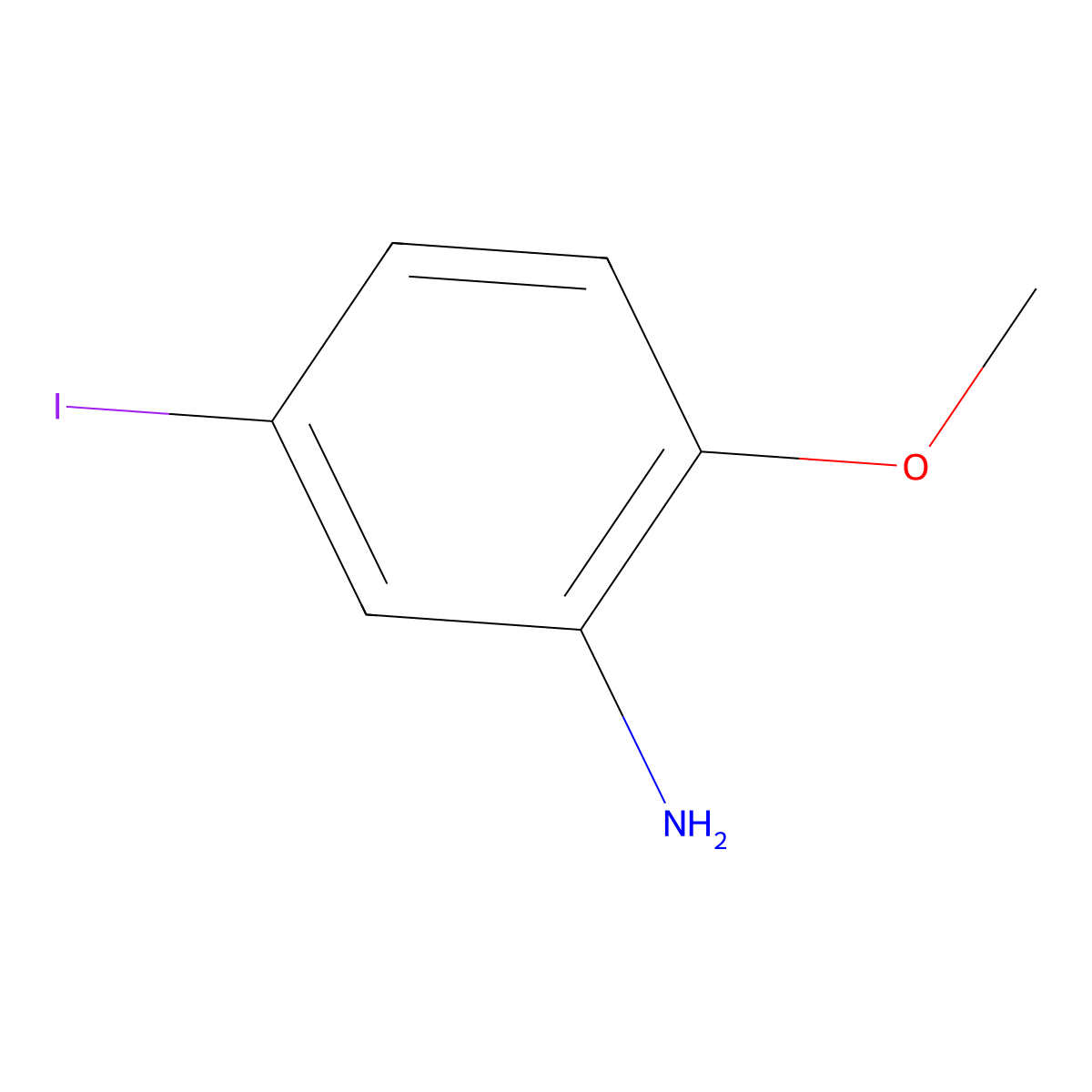 5-Iodo-2-methoxyaniline molecular structure, CAS 77770-09-3