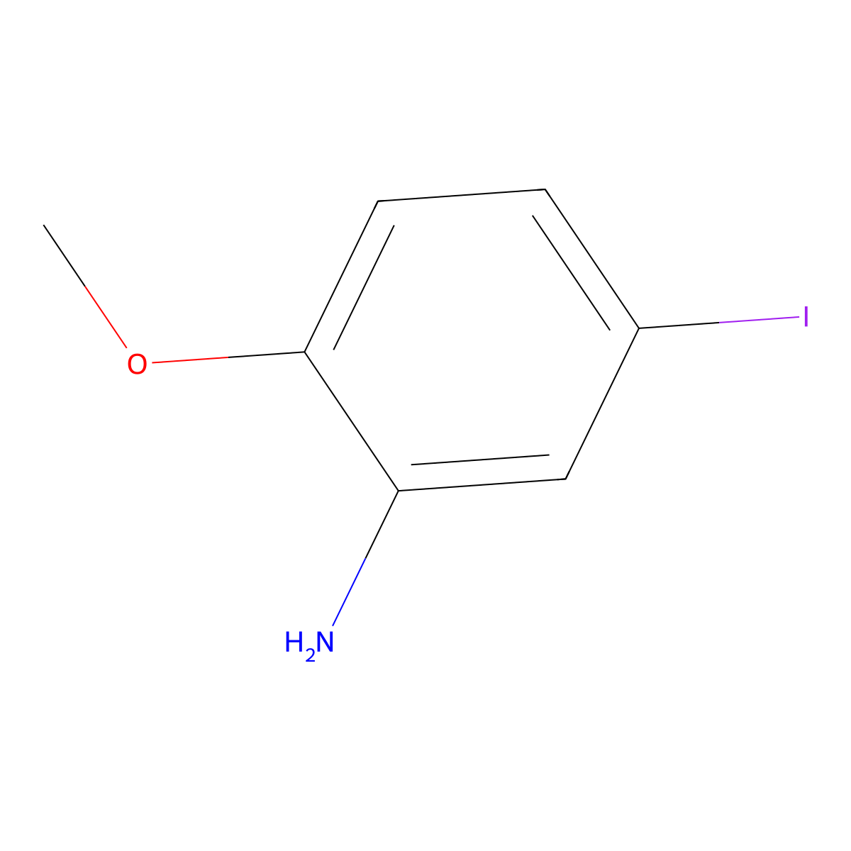 5-Iodo-2-methoxyaniline molecular structure, CAS 77770-09-3