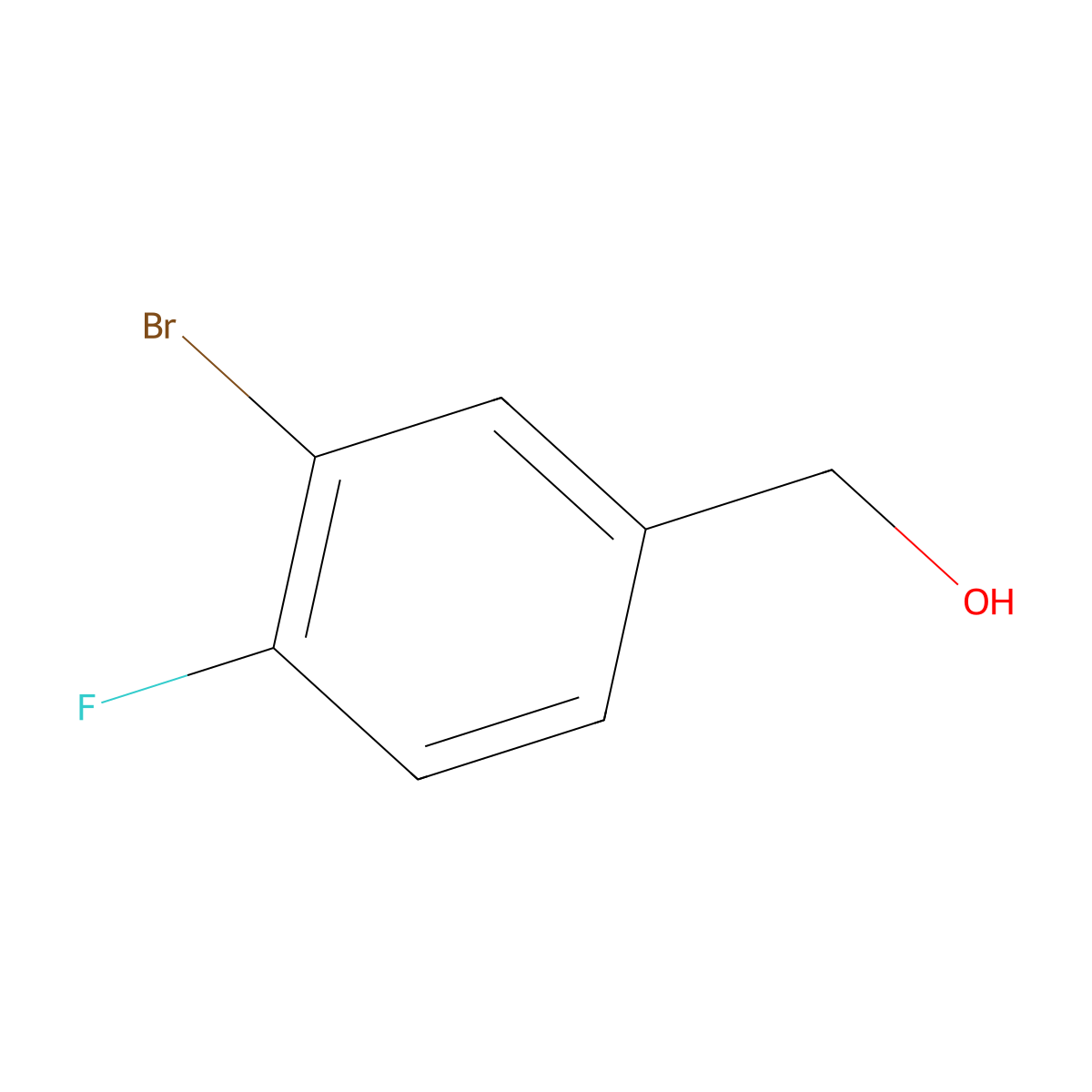 3-Bromo-4-fluorobenzyl Alcohol molecular structure, CAS 77771-03-0