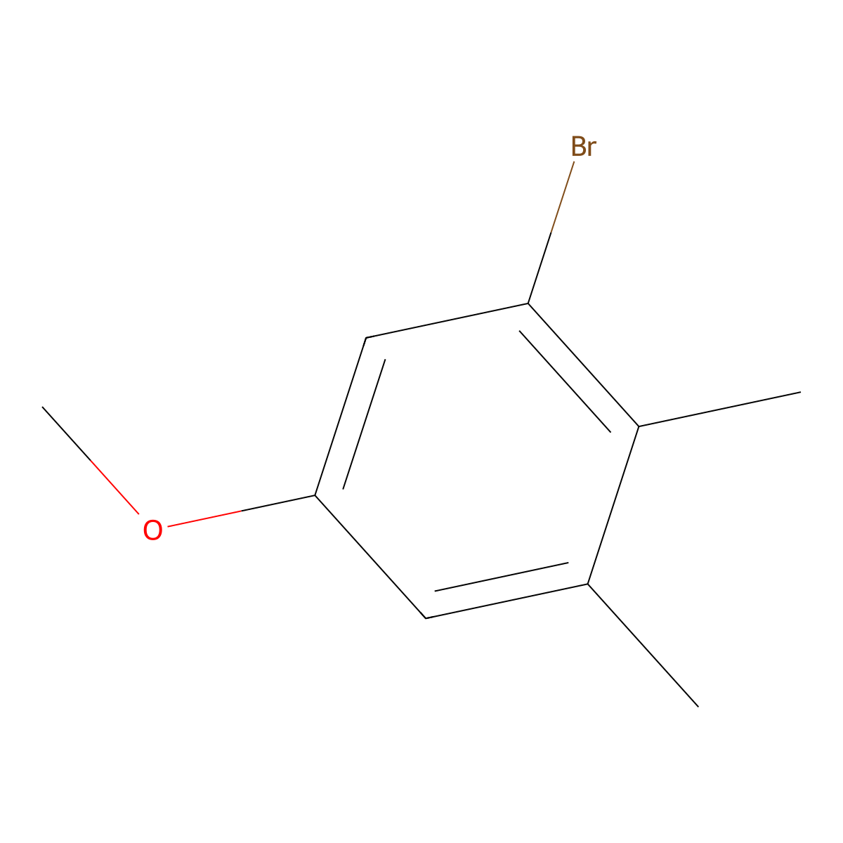 1-Bromo-5-methoxy-2,3-dimethylbenzene molecular structure, CAS 77771-61-0