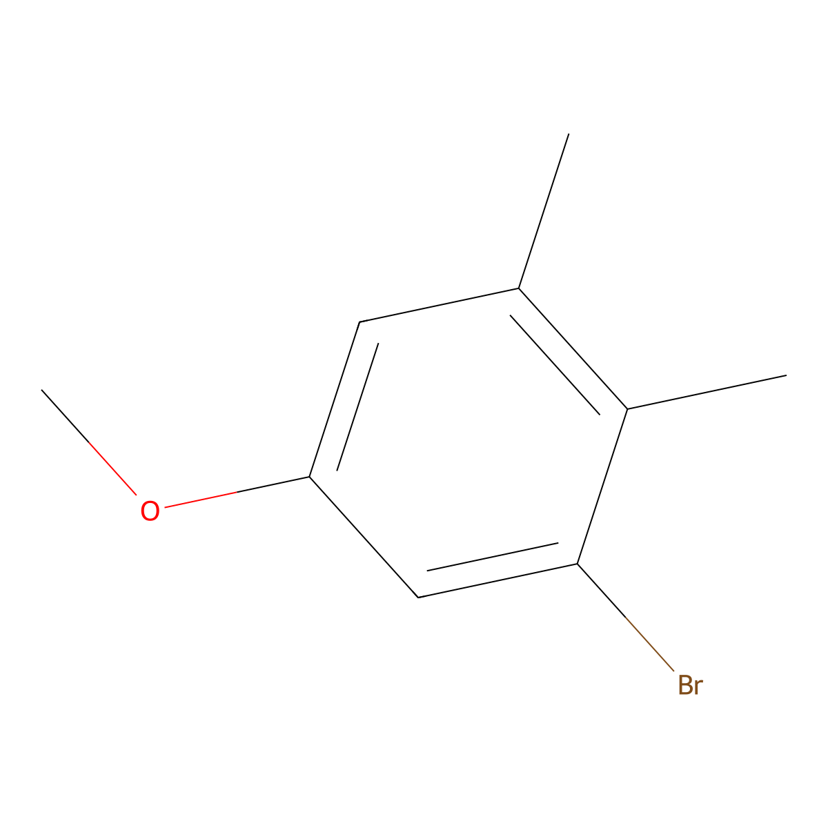 1-Bromo-5-methoxy-2,3-dimethylbenzene molecular structure, CAS 77771-61-0