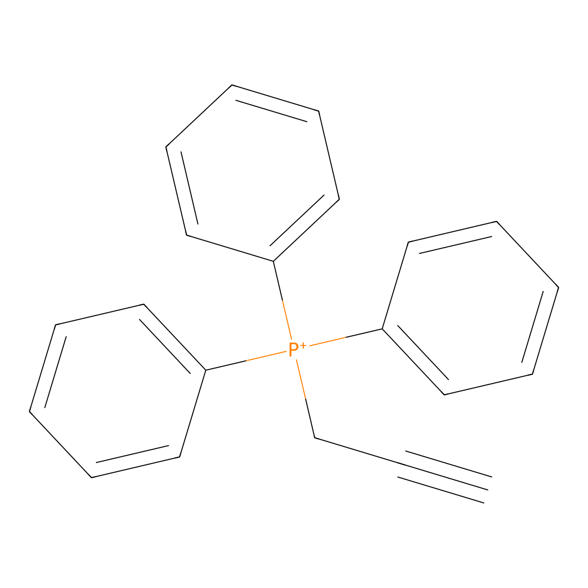 Prop-2-ynyltriphenylphosphonium bromide molecular structure, CAS 77773-19-4
