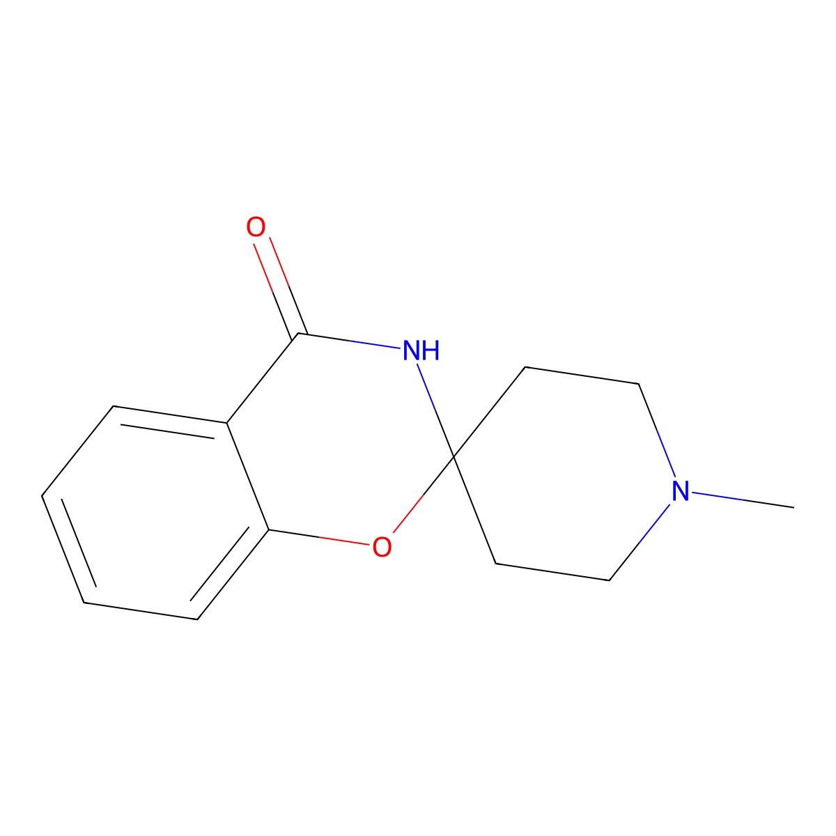 1'-methylspiro[1,3-benzoxazine-2,4'-piperidin]-4(3H)-one molecular structure, CAS 77773-95-6