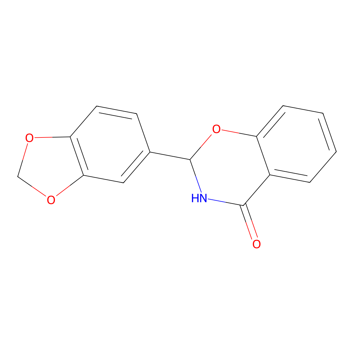 2-(1,3-Benzodioxol-5-yl)-2,3-dihydro-1,3-benzoxazin-4-one molecular structure, CAS 77773-99-0