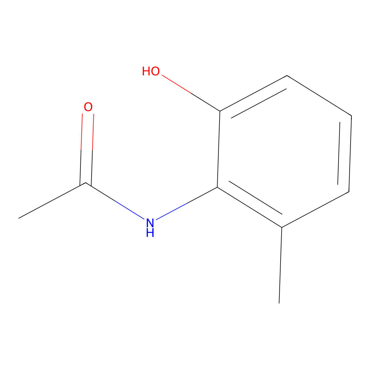 N-(2-Hydroxy-6-methylphenyl)acetamide molecular structure, CAS 77774-35-7