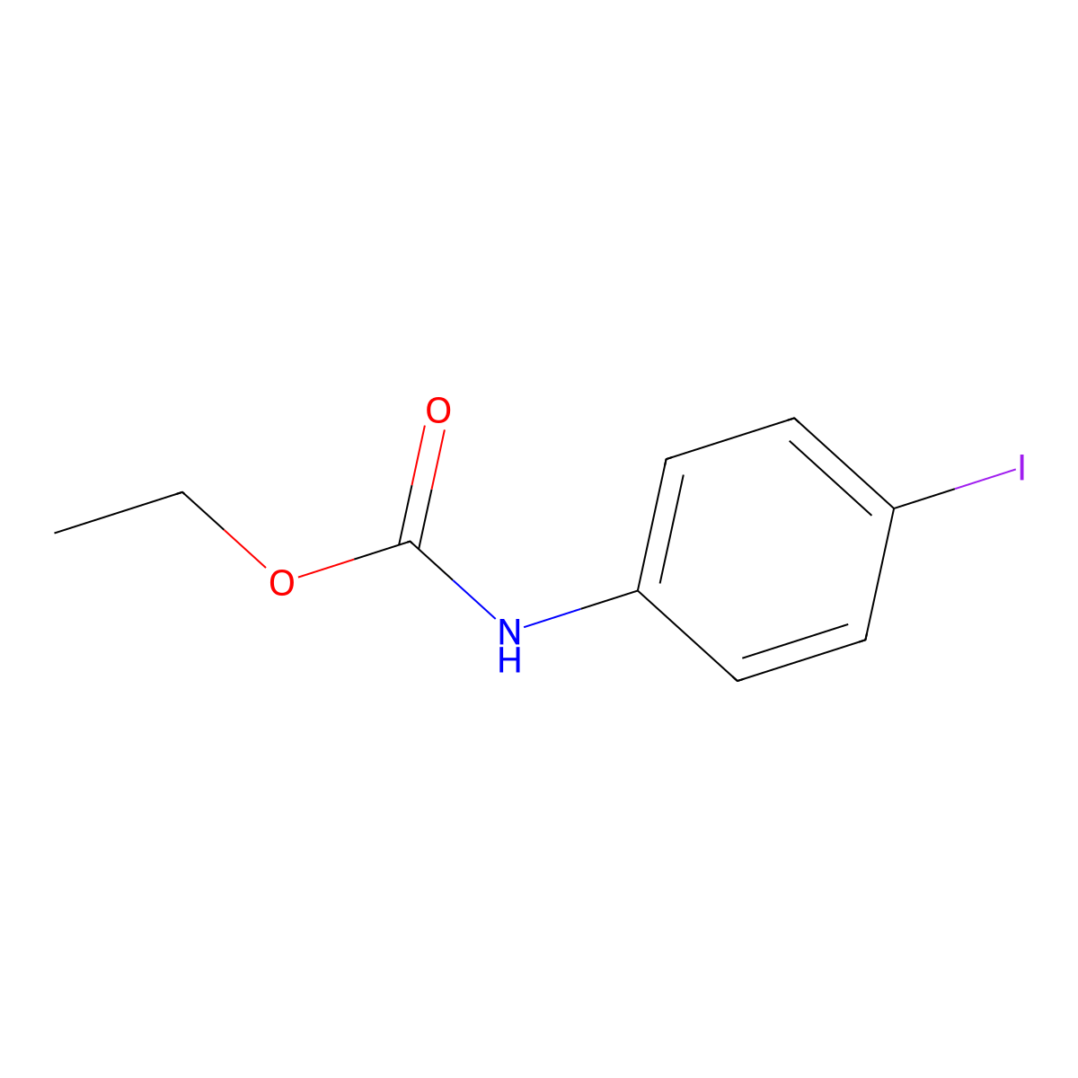 Carbanilic acid, p-iodo-, ethyl ester molecular structure, CAS 77774-39-1