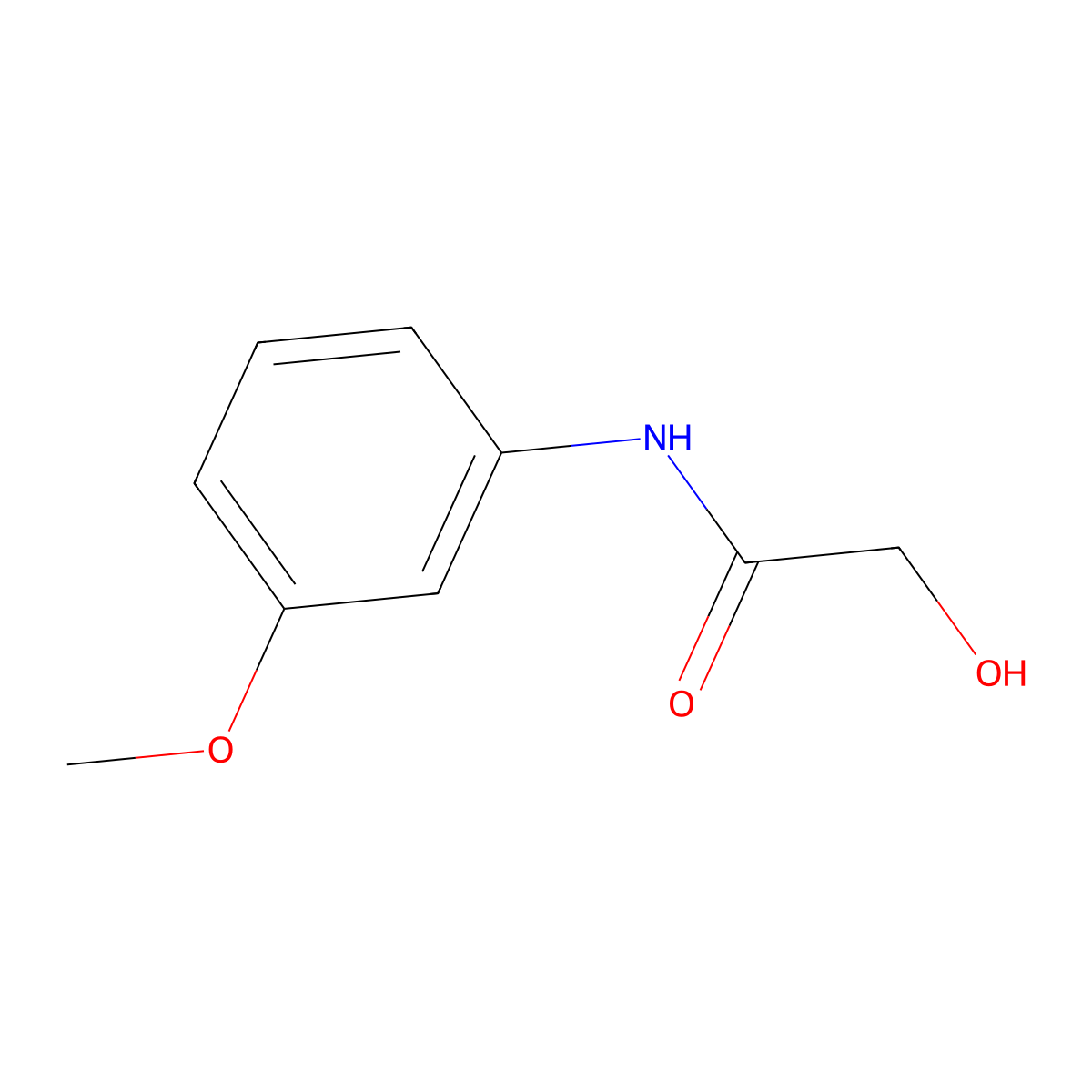 2-hydroxy-N-(3-methoxyphenyl)acetamide molecular structure, CAS 77775-78-1