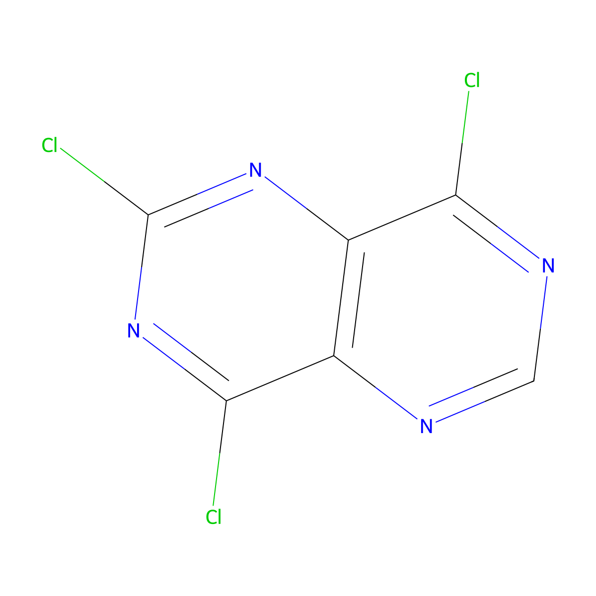 2,4,8-Trichloropyrimido[5,4-d][1,3]diazine molecular structure, CAS 77776-68-2