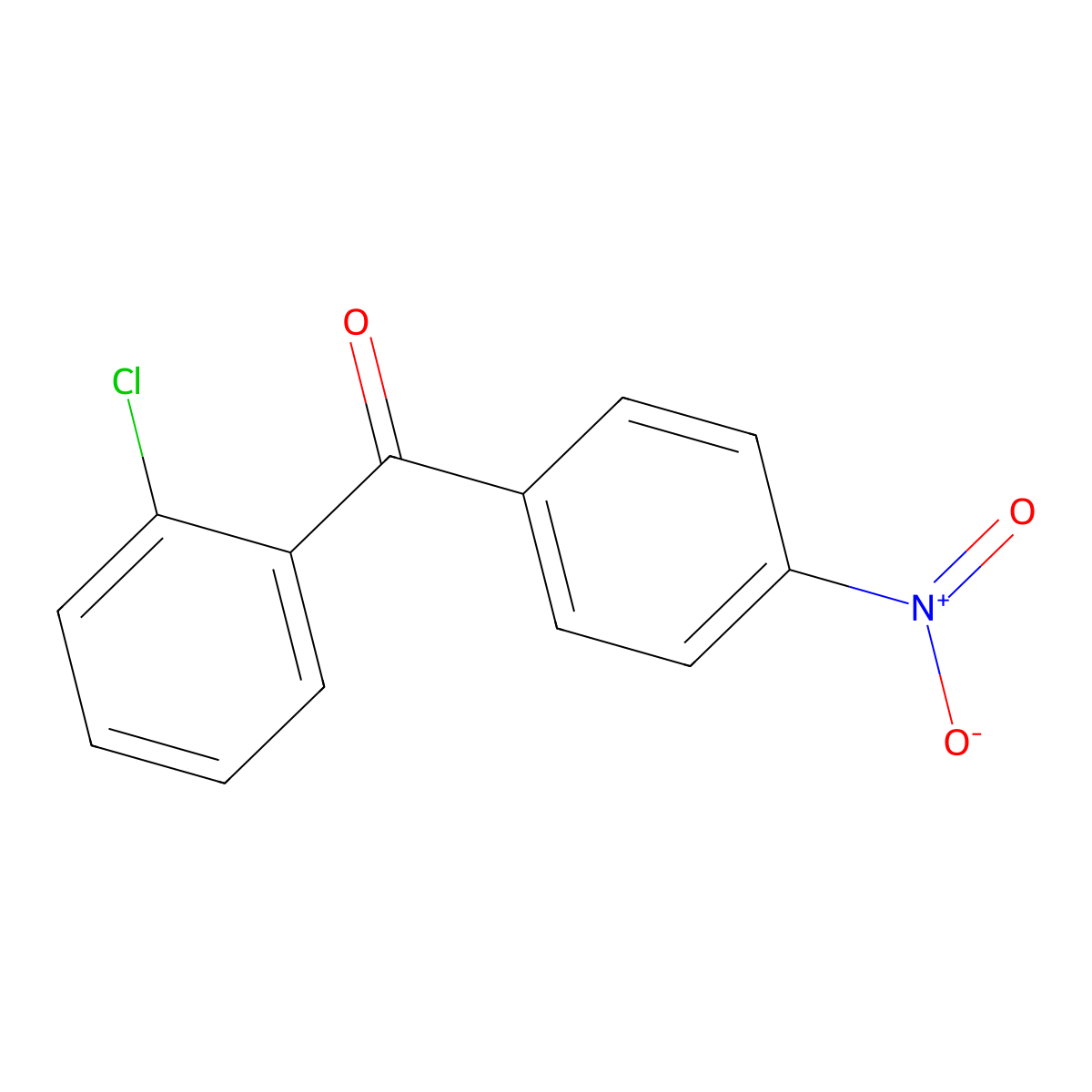 2-Chloro-4'-nitrobenzophenone molecular structure, CAS 77778-73-5