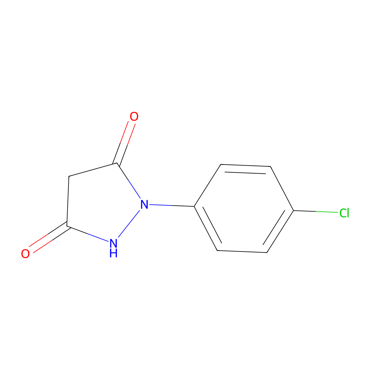 1-(4-Chloro-phenyl)-pyrazolidine-3,5-dione molecular structure, CAS 77779-69-2
