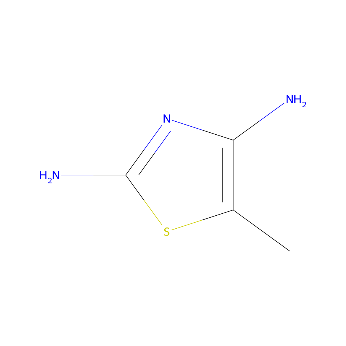 5-Methylthiazole-2,4-diamine molecular structure, CAS 777798-22-8