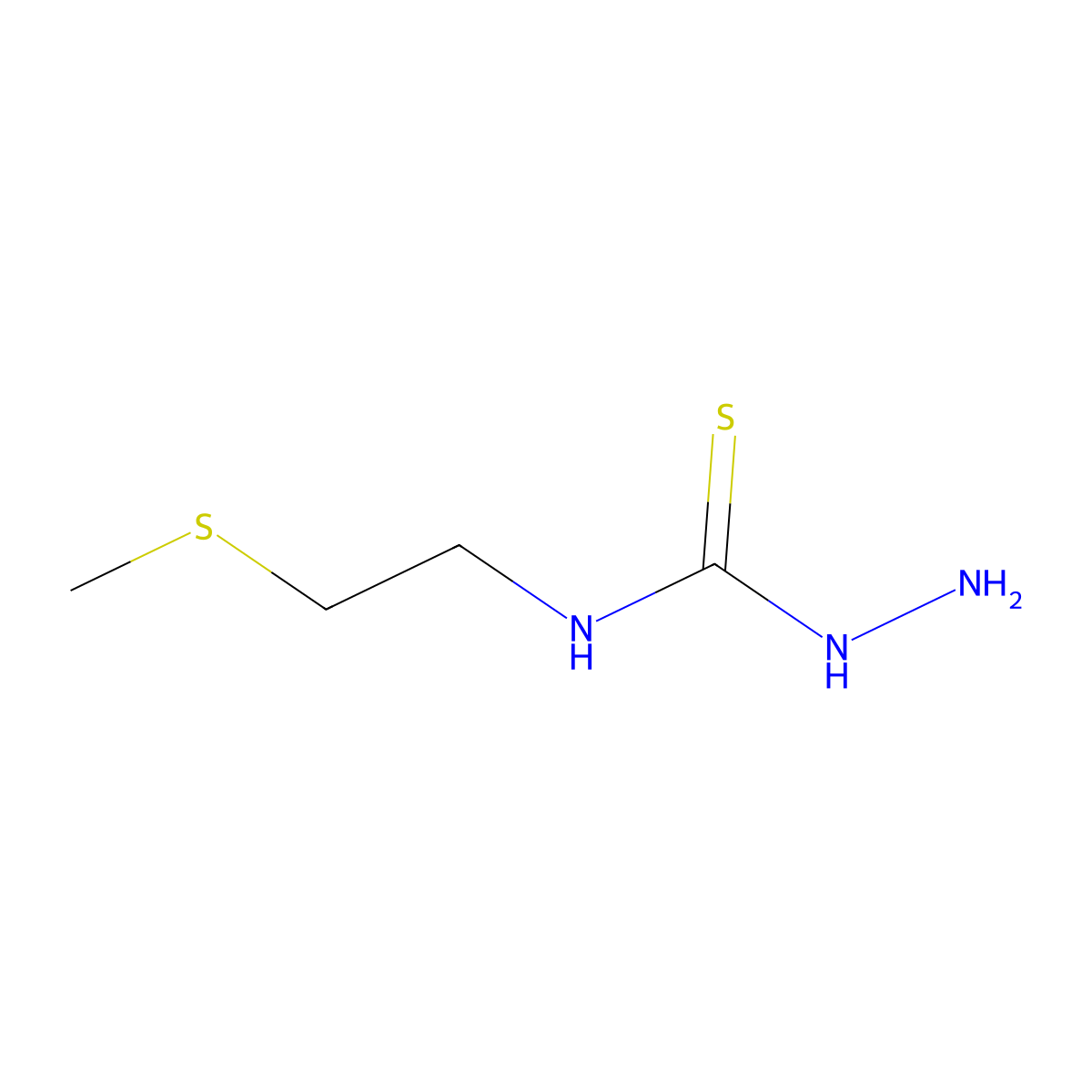 3-Amino-1-[2-(methylsulfanyl)ethyl]thiourea molecular structure, CAS 77780-34-8