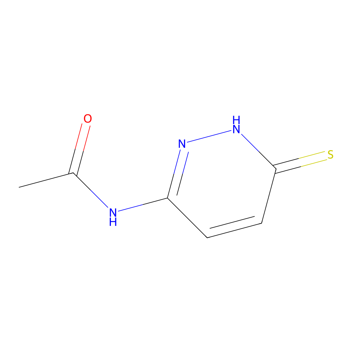 N-(6-Sulfanylpyridazin-3-yl)acetamide molecular structure, CAS 77780-69-9