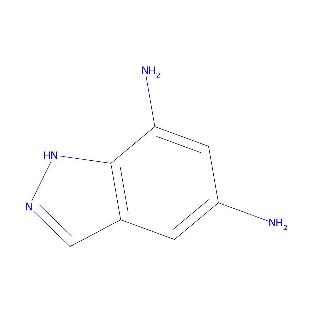 1H-Indazole-5,7-diamine molecular structure, CAS 777802-08-1