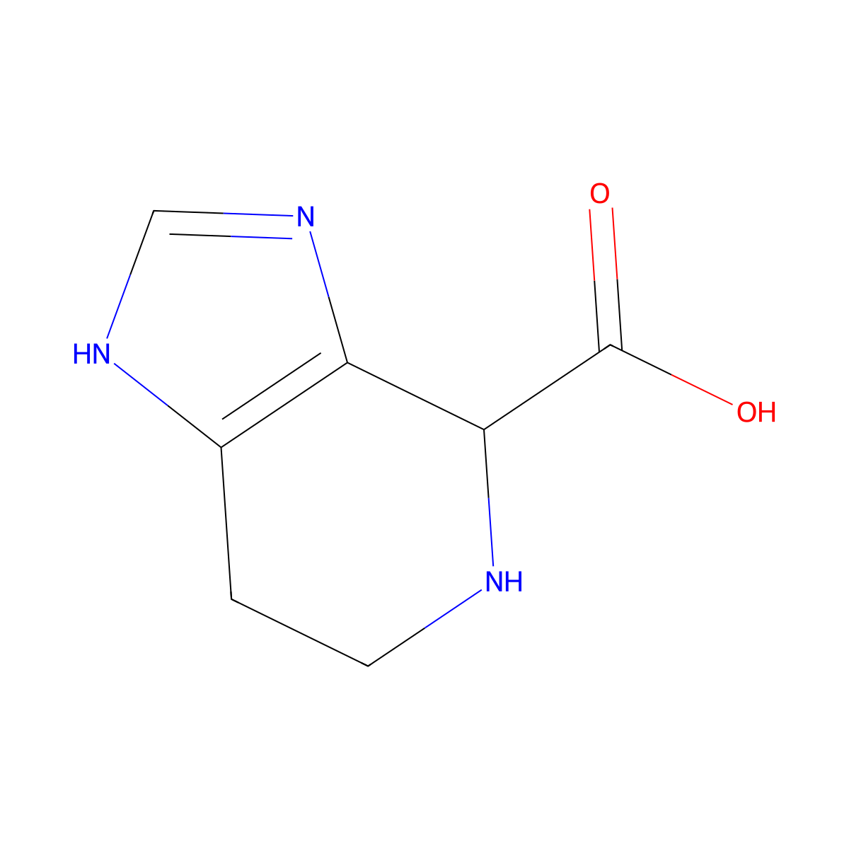 4,5,6,7-tetrahydro-1H-imidazo[4,5-c]pyridine-4-carboxylic acid molecular structure, CAS 777819-31-5