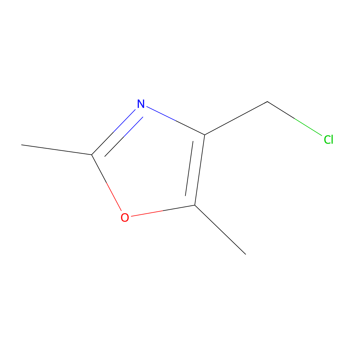4-(Chloromethyl)-2,5-dimethyl-1,3-oxazole molecular structure, CAS 777823-76-4