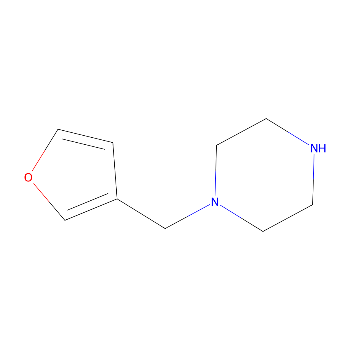 1-(Furan-3-ylmethyl)piperazine molecular structure, CAS 777829-43-3