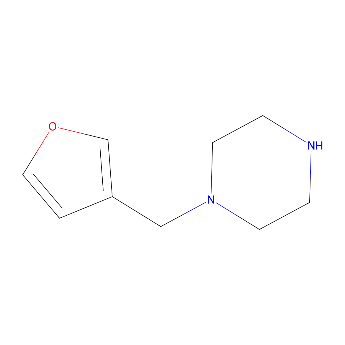 1-(Furan-3-ylmethyl)piperazine molecular structure, CAS 777829-43-3