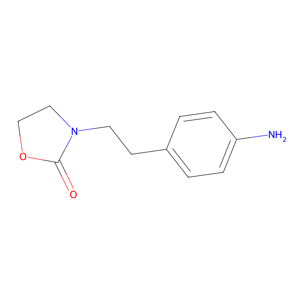 3-(2-(4-Aminophenyl)ethyl)-1,3-oxazolidin-2-one molecular structure, CAS 777834-73-8