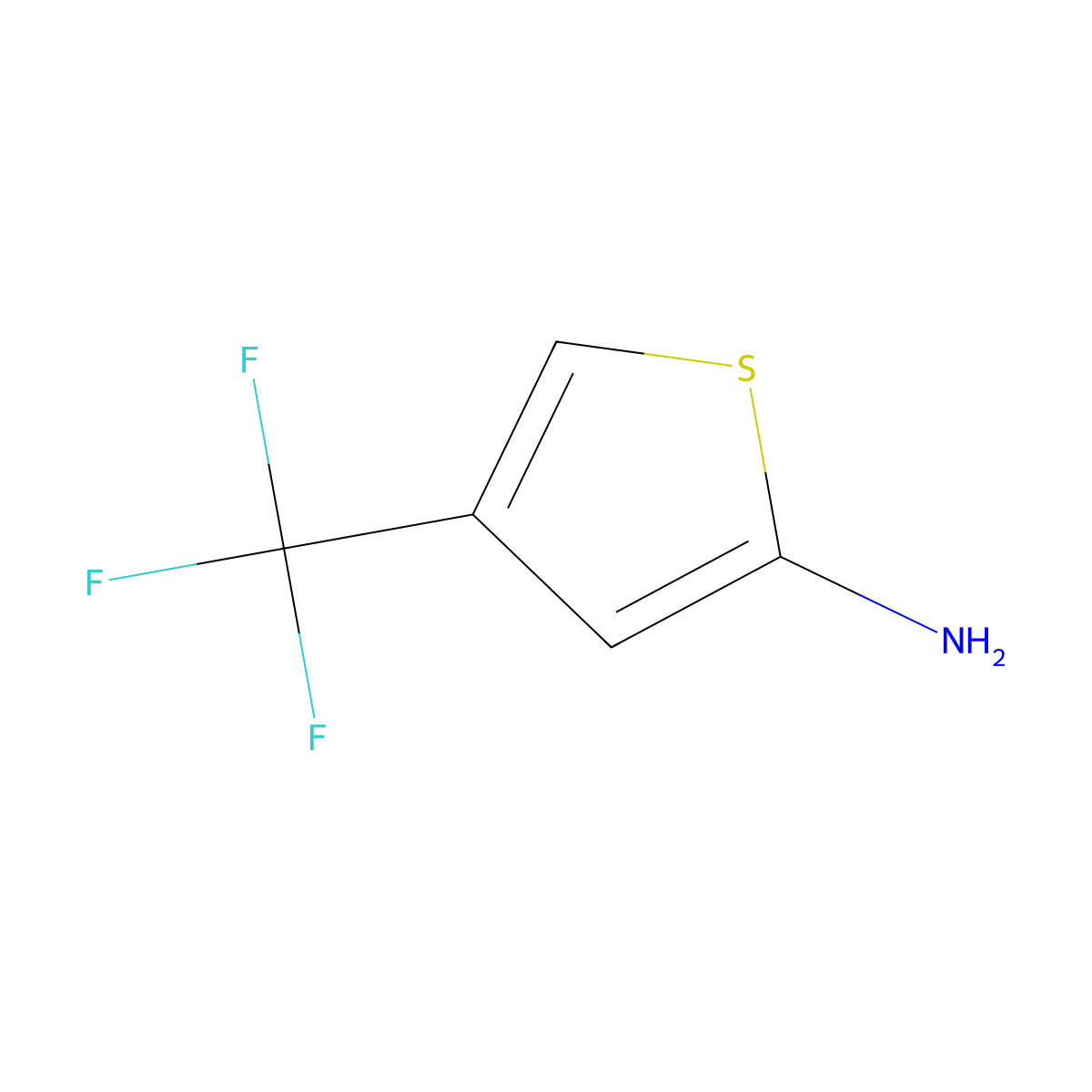 4-(Trifluoromethyl)thiophen-2-amine molecular structure, CAS 777846-37-4