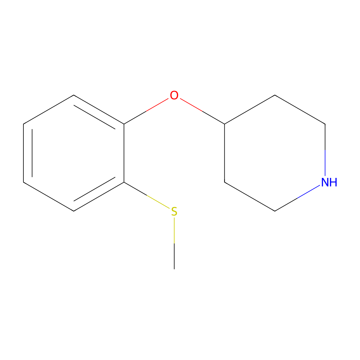 4-[2-(Methylsulfanyl)phenoxy]piperidine molecular structure, CAS 777848-76-7
