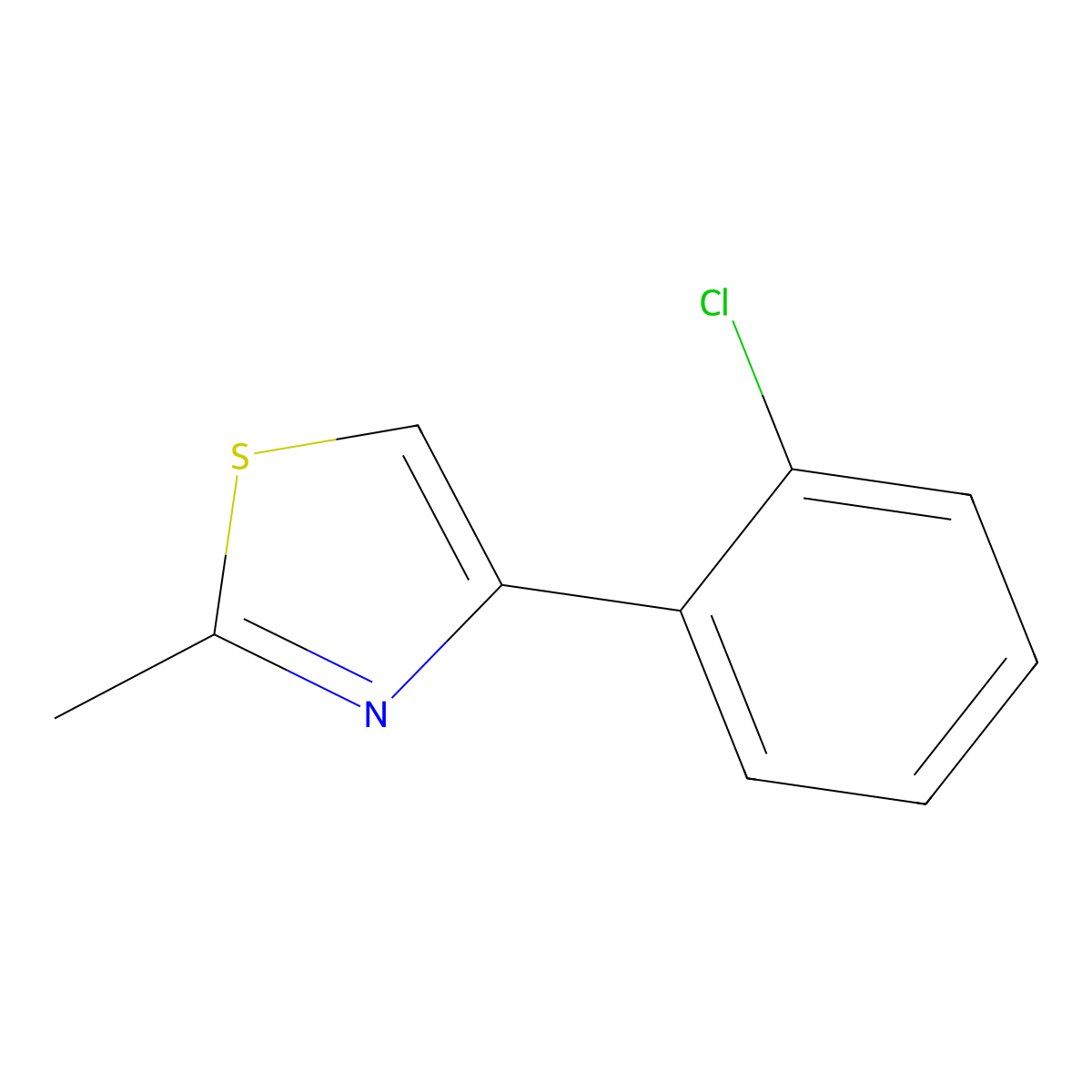 4-(2-Chlorophenyl)-2-methylthiazole molecular structure, CAS 777853-12-0