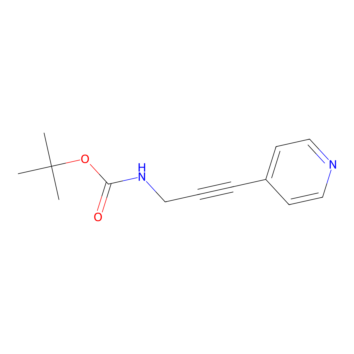 N-Boc-3-(4-Pyridyl)-2-propyn-1-amine molecular structure, CAS 777856-67-4