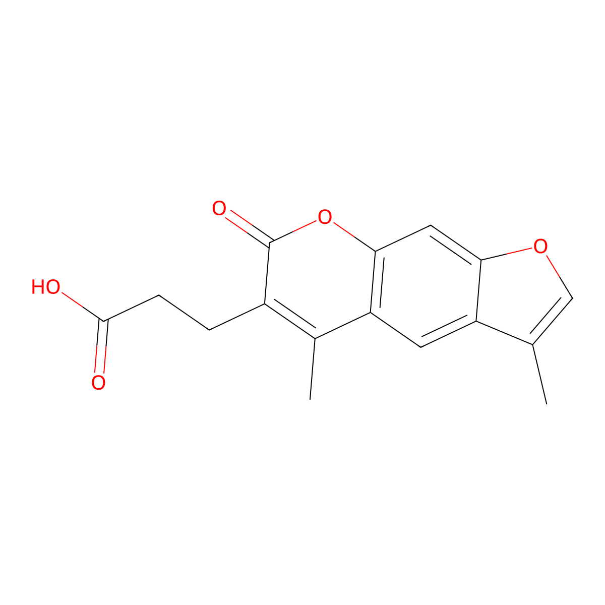 3-{3,5-dimethyl-7-oxo-7H-furo[3,2-g]chromen-6-yl}propanoic acid molecular structure, CAS 777857-41-7