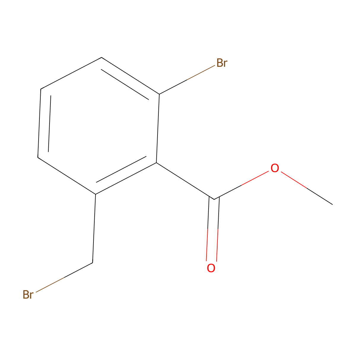 Methyl 2-bromo-6-(bromomethyl)benzoate molecular structure, CAS 777859-74-2