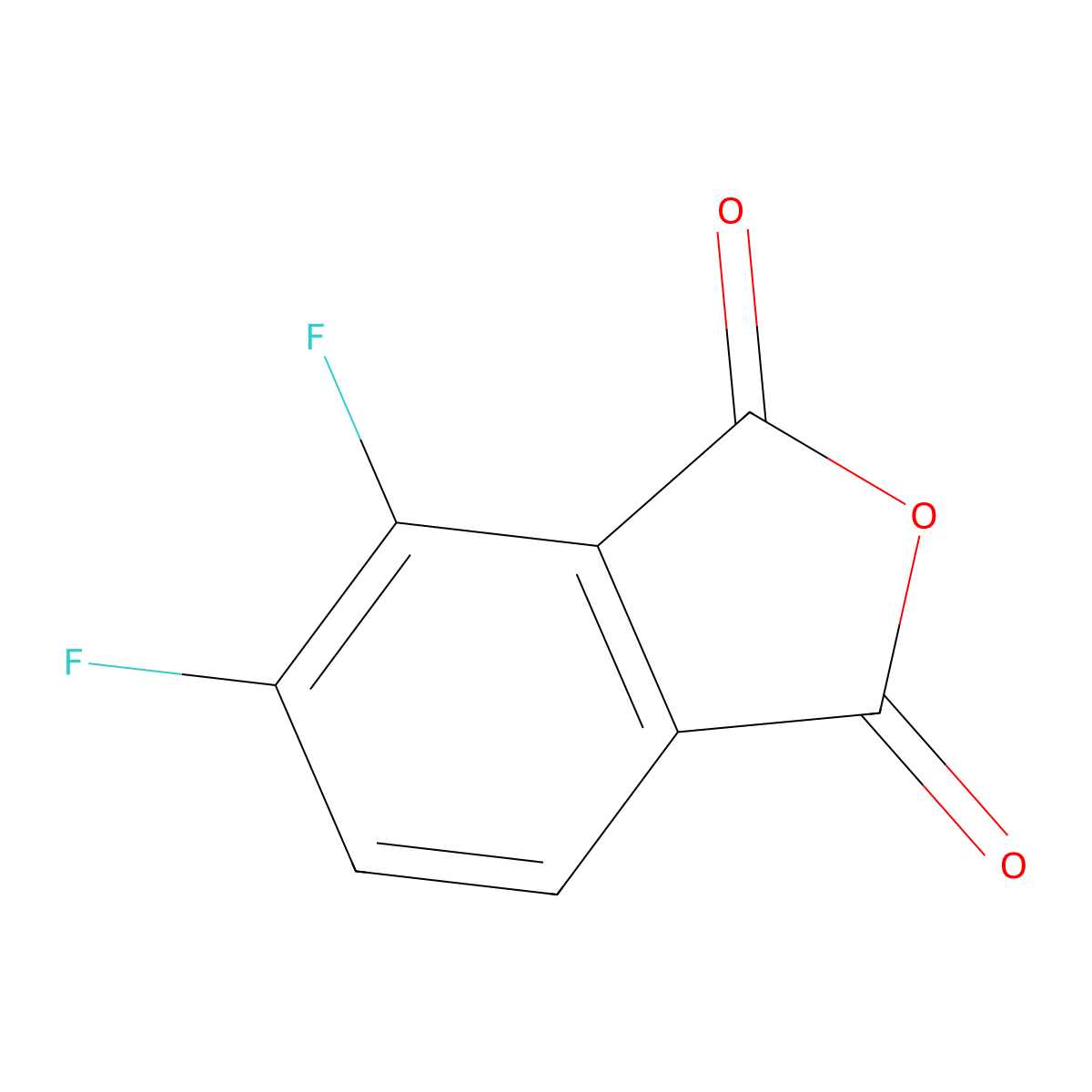 4,5-Difluoroisobenzofuran-1,3-dione molecular structure, CAS 777860-08-9