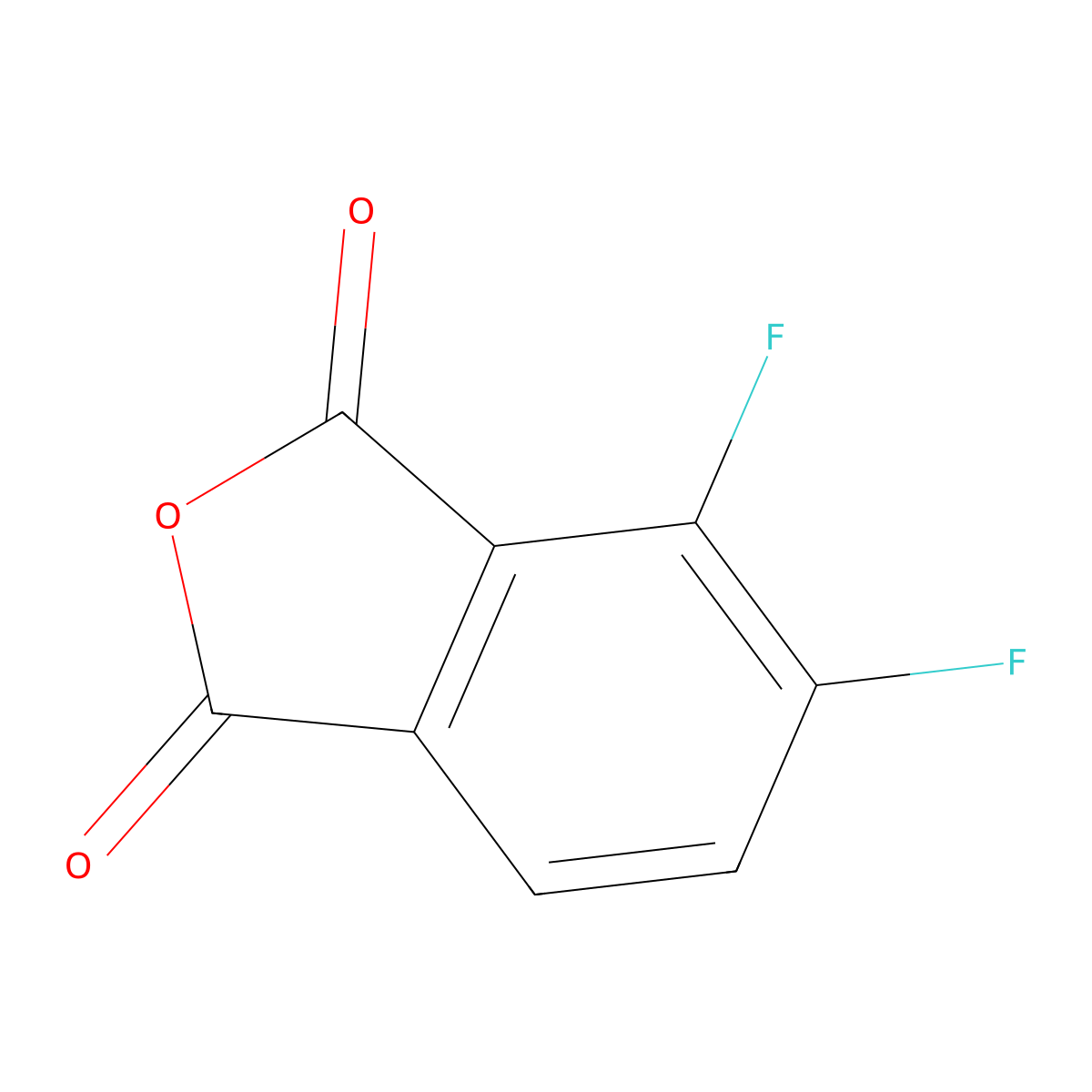 4,5-Difluoroisobenzofuran-1,3-dione molecular structure, CAS 777860-08-9