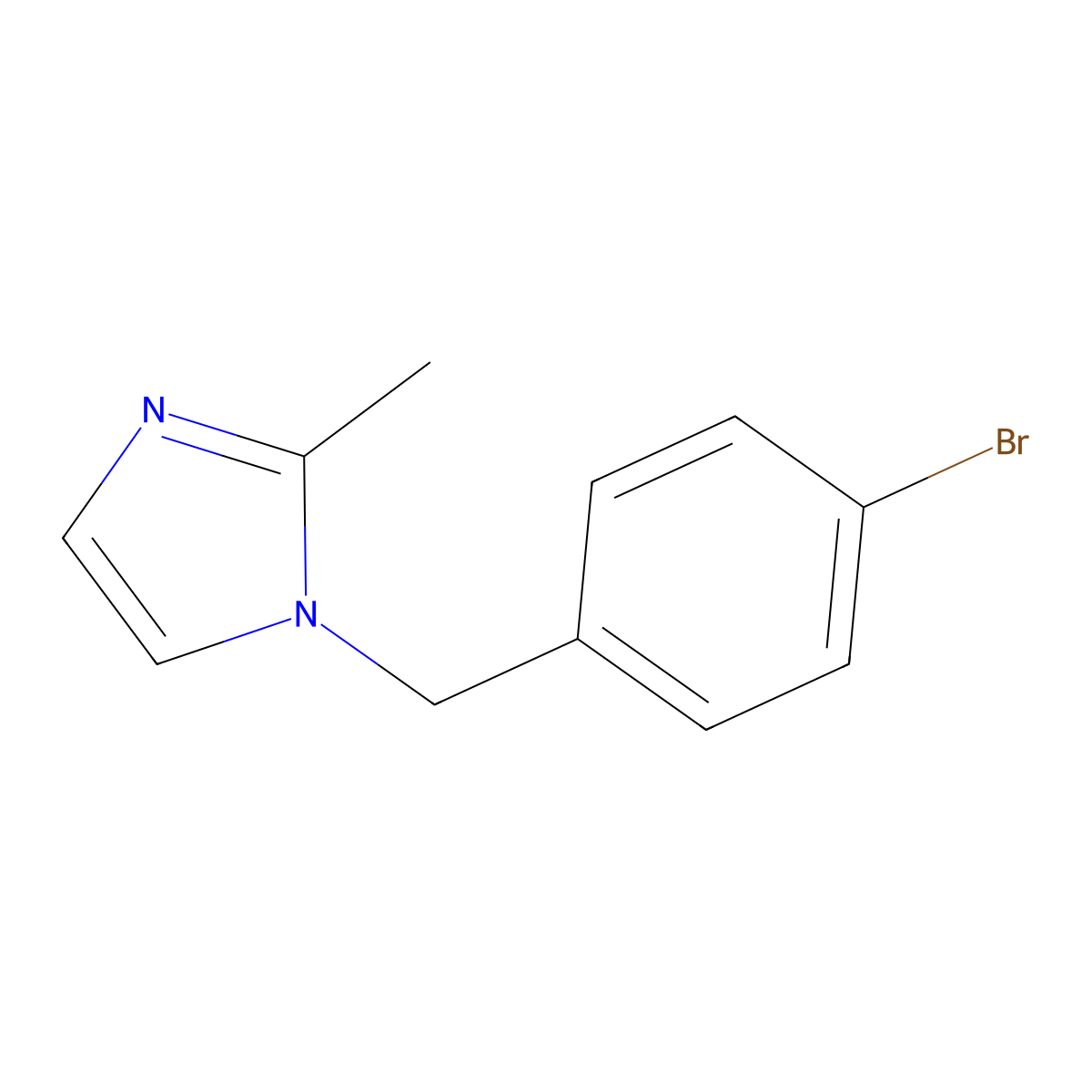 1-[(4-bromophenyl)methyl]-2-methyl-1H-imidazole molecular structure, CAS 777865-57-3
