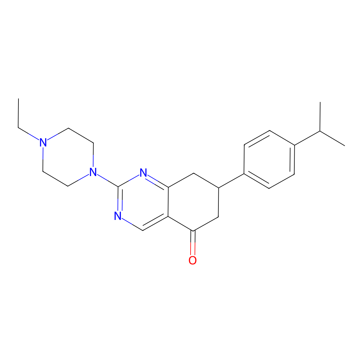 2-(4-ethylpiperazin-1-yl)-7-[4-(propan-2-yl)phenyl]-7,8-dihydroquinazolin-5(6H)-one molecular structure, CAS 777866-64-5