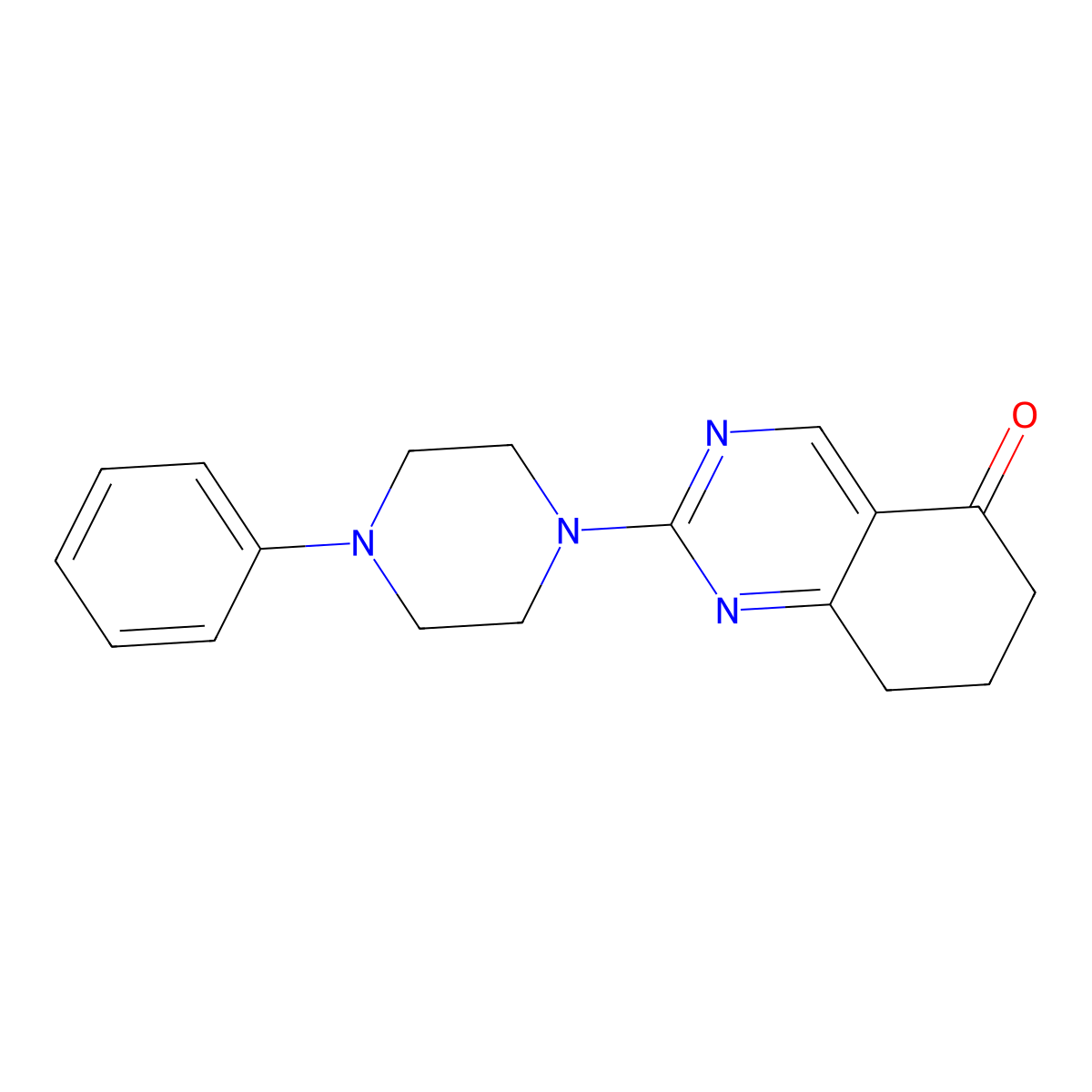 2-(4-phenylpiperazin-1-yl)-7,8-dihydroquinazolin-5(6H)-one molecular structure, CAS 777866-67-8