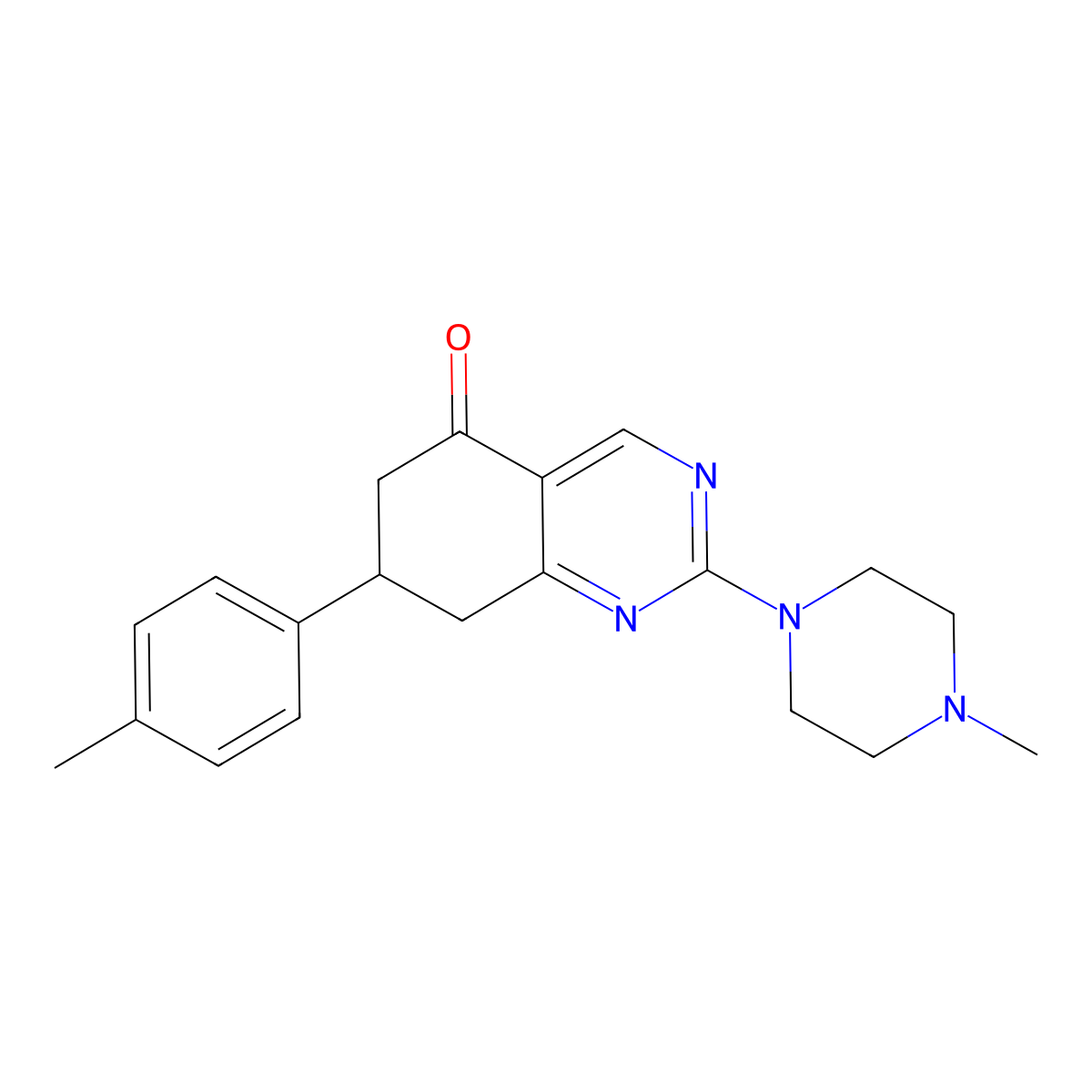 7-(4-methylphenyl)-2-(4-methylpiperazin-1-yl)-7,8-dihydroquinazolin-5(6H)-one molecular structure, CAS 777866-83-8