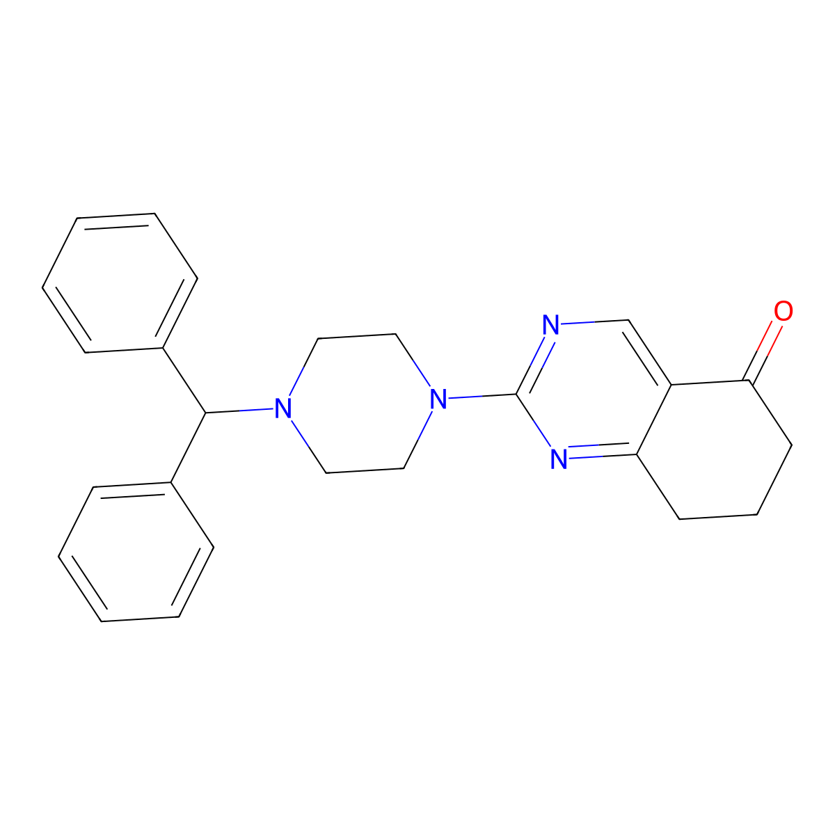 2-[4-(diphenylmethyl)piperazin-1-yl]-7,8-dihydroquinazolin-5(6H)-one molecular structure, CAS 777866-86-1