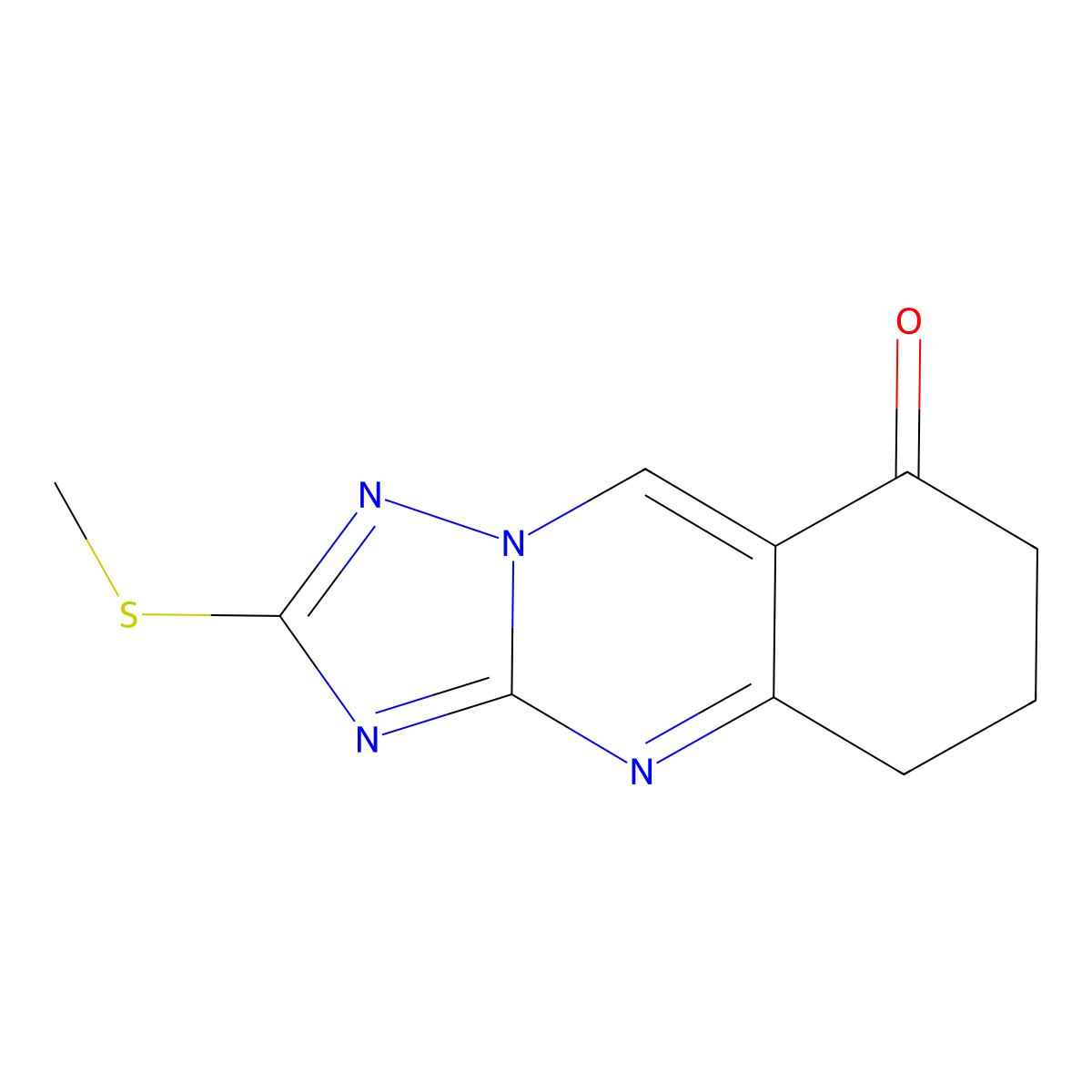 2-(methylsulfanyl)-6,7-dihydro[1,2,4]triazolo[5,1-b]quinazolin-8(5H)-one molecular structure, CAS 777867-07-9